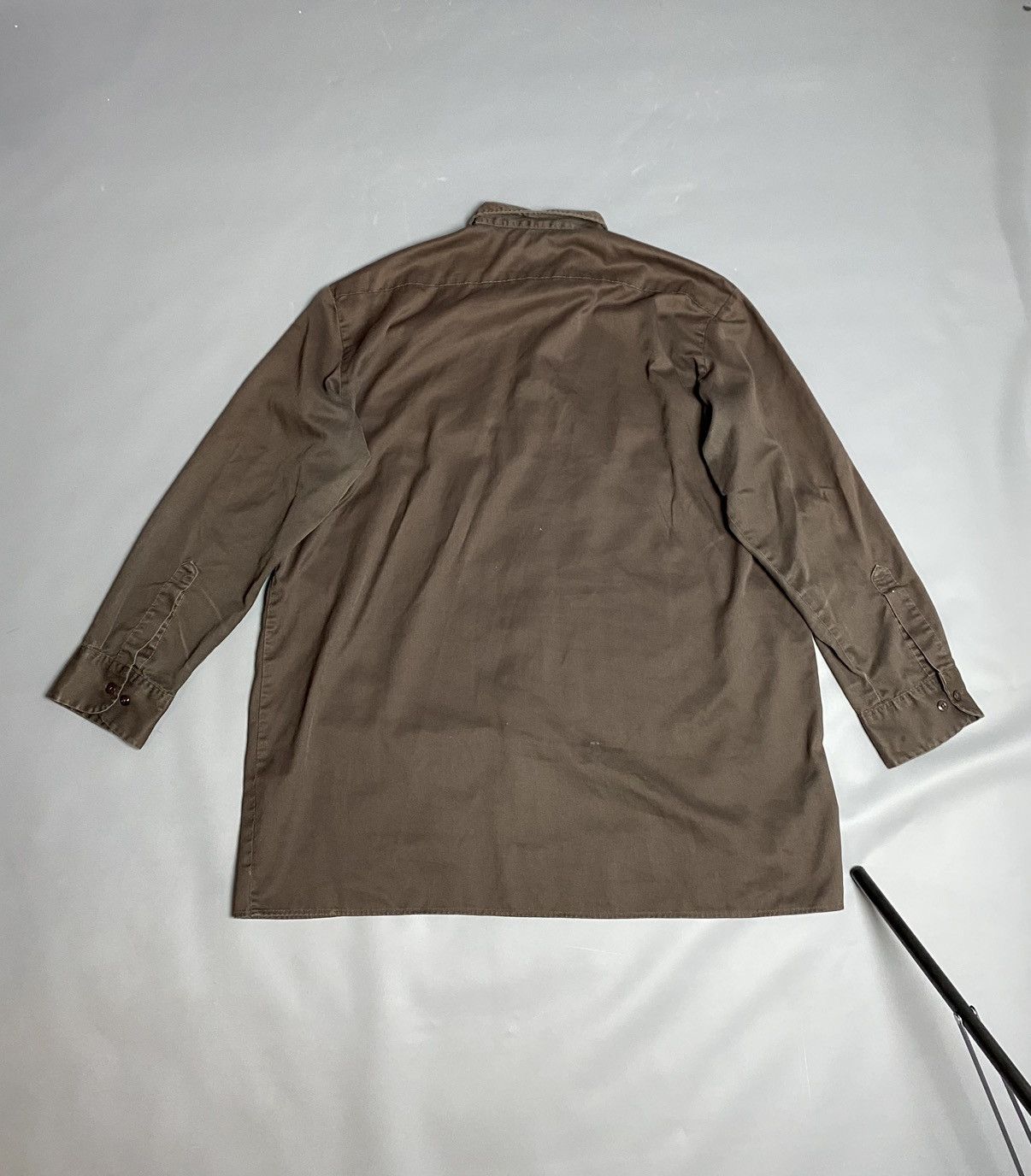 Dickies Vtg Dickies Work Faded Shirt Long Sleeve Brown/Khaki Size XL Size US XL / EU 56 / 4 - 2 Thumbnail
