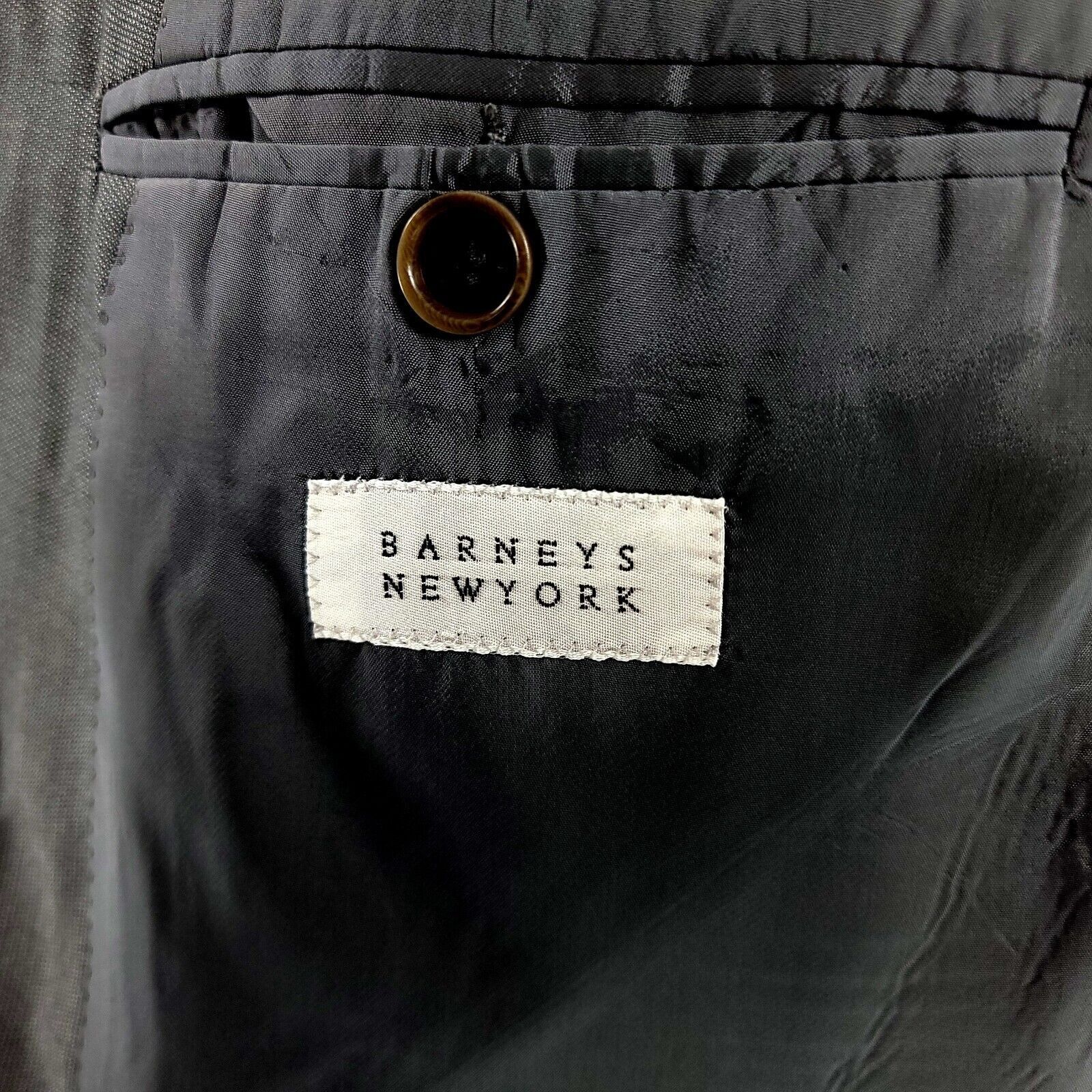 Barneys New York Barneys New York Wool Gray 3 Button Blazer 44R Size 44R - 8 Thumbnail