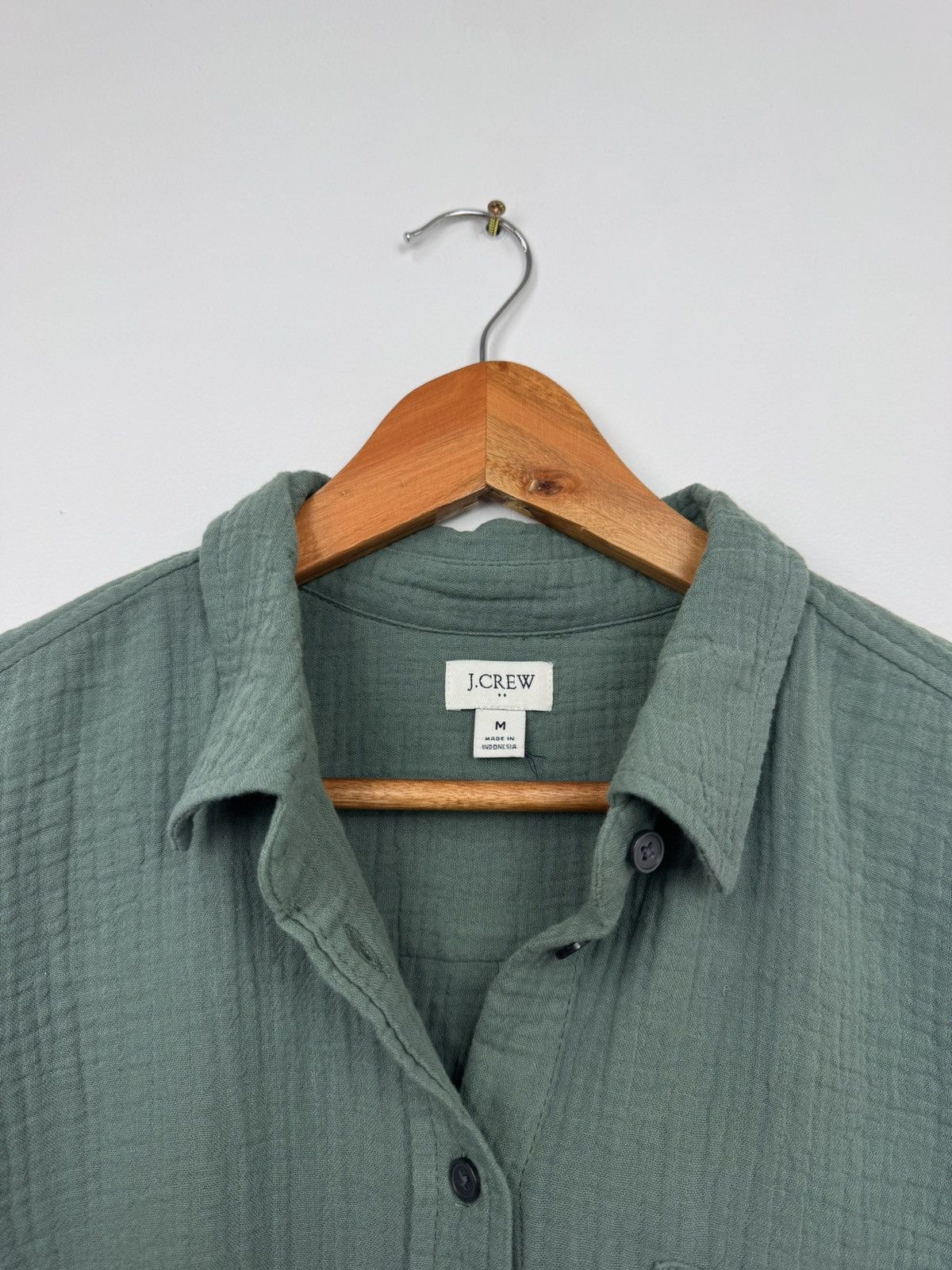 J.Crew J.Crew Men Muslin Long Sleeve Shirt Green Size M Size US M / EU 48-50 / 2 - 6 Thumbnail