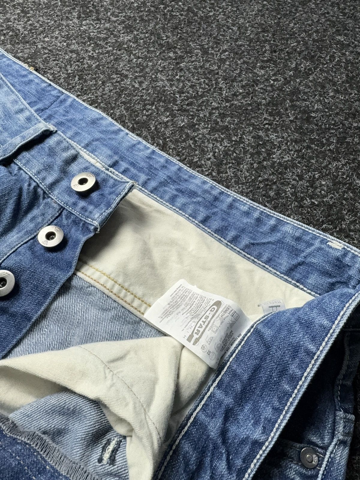 G-Star 00s Y2K G-Star RAW GS01 Distressed Destroyed Wide Jeans Size US 32 / EU 48 - 8 Thumbnail