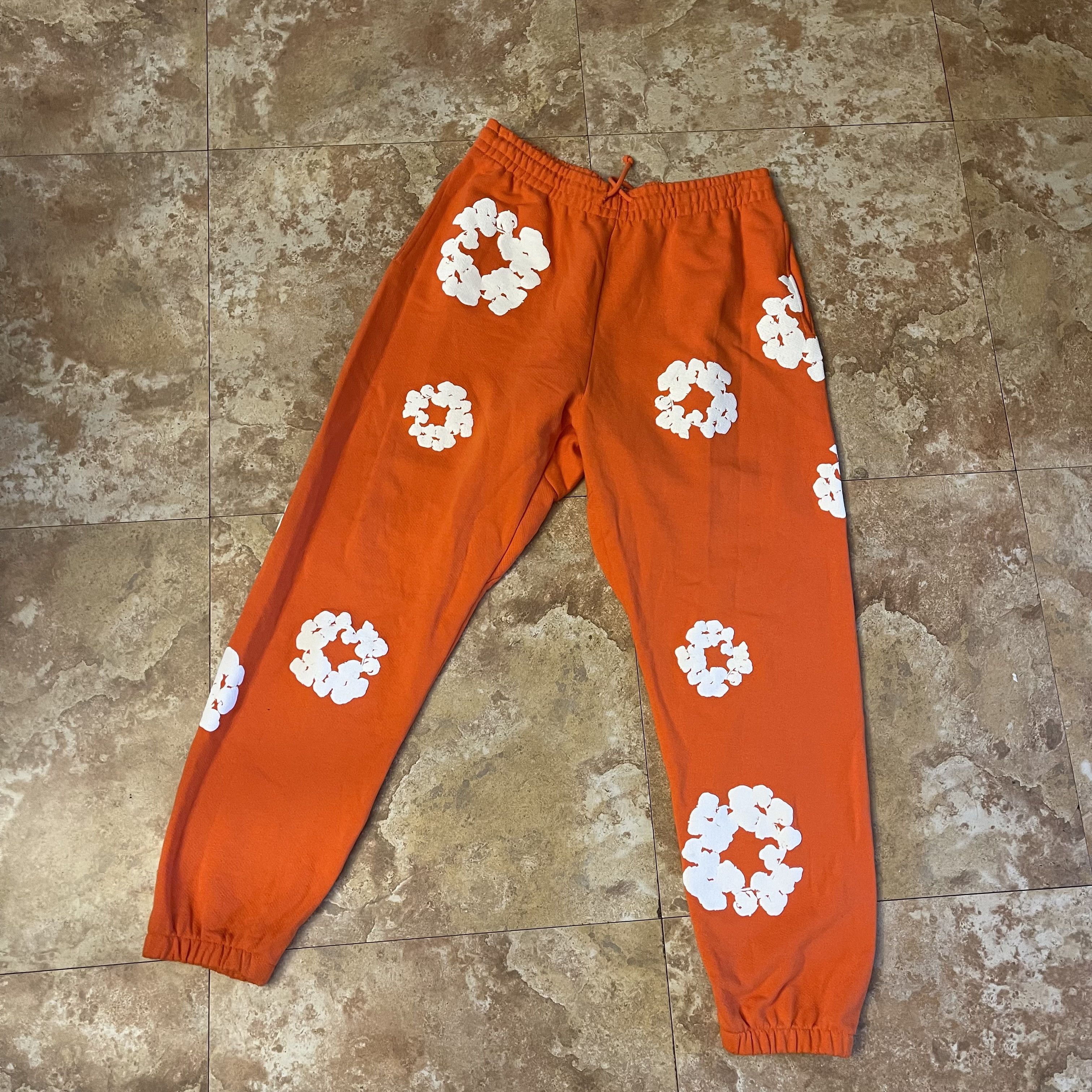 Streetwear Denim Tears Orange Sweats | Grailed