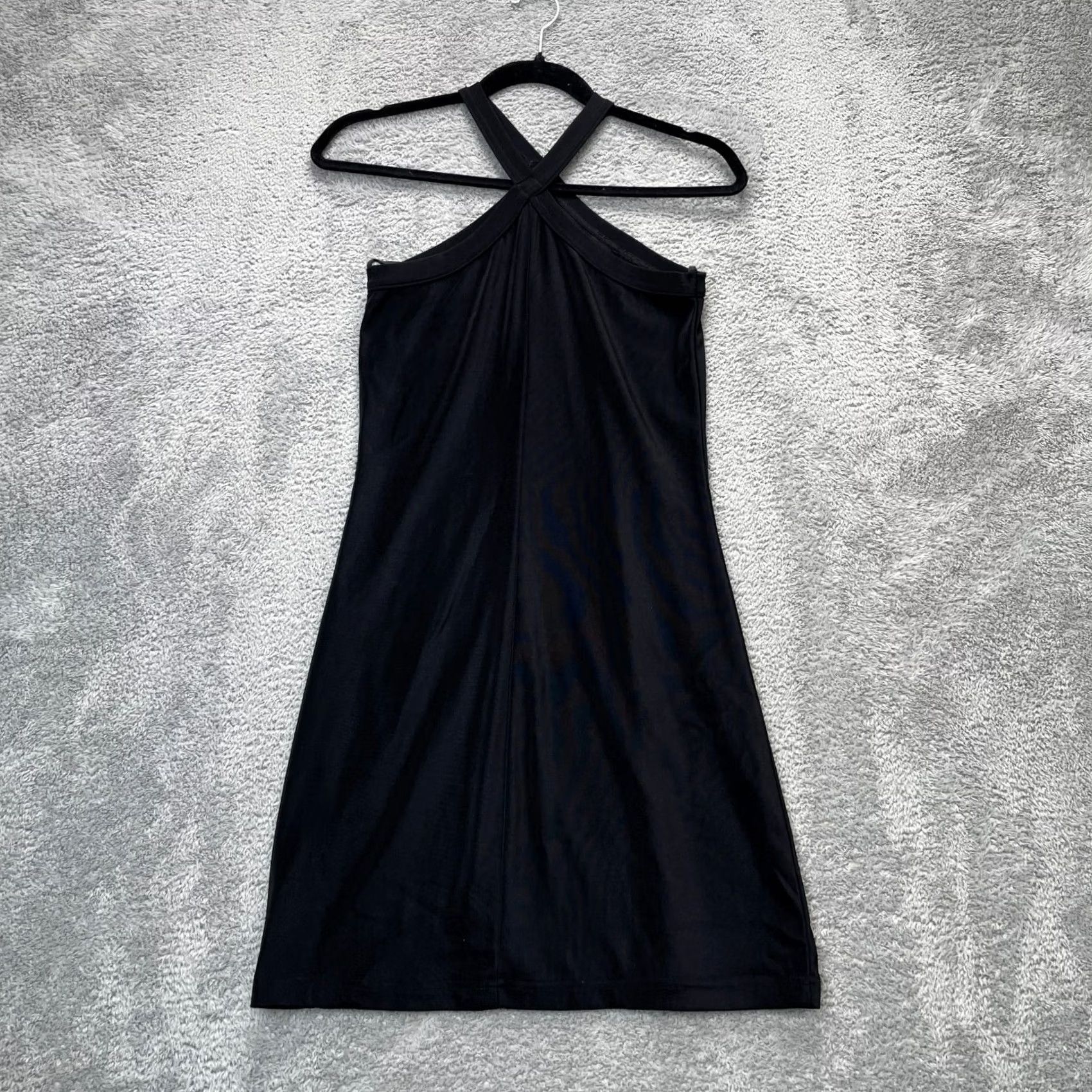 Vintage VINTAGE Byer Too Dress Womens L Black California Bodycon Halter Neck Stretch Sleeveless Party/Cocktail Clubwear Retro Short 90s Womens Byer Too Size L / US 10 / IT 46 - 2 Thumbnail