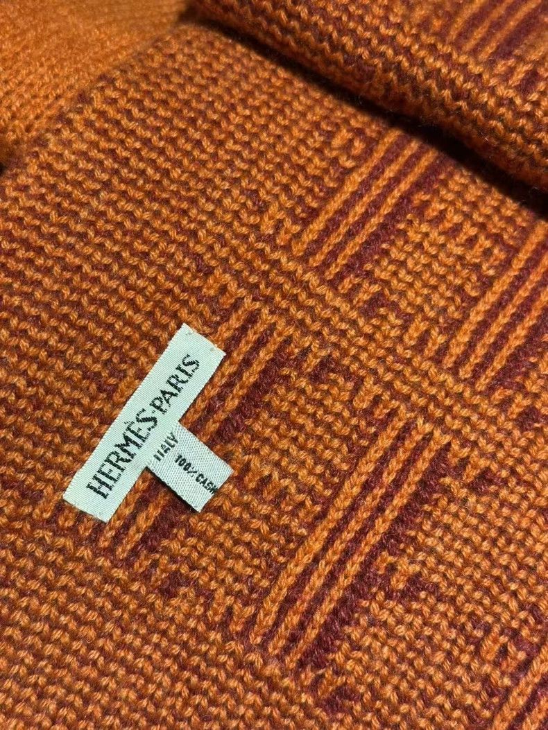 Hermes Hermes Cashmere Logo Scarf Beautiful Quality-2506 Size ONE SIZE - 3 Thumbnail