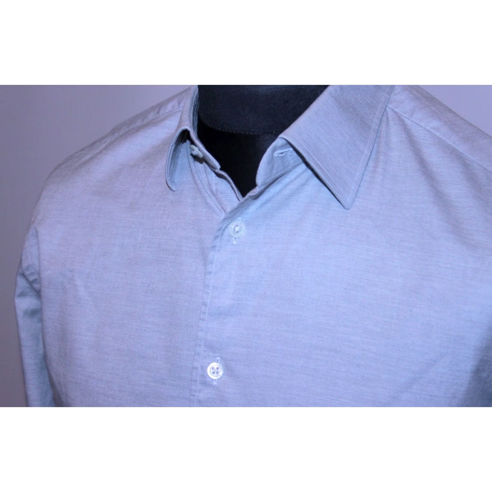 Corneliani Corneliani Shirt Men Grey Formal Dress Shirt Long Sleeve 41, 16 Dress Shirt Mens Grey Corneliani Size 41 16 Size 42R - 2 Thumbnail
