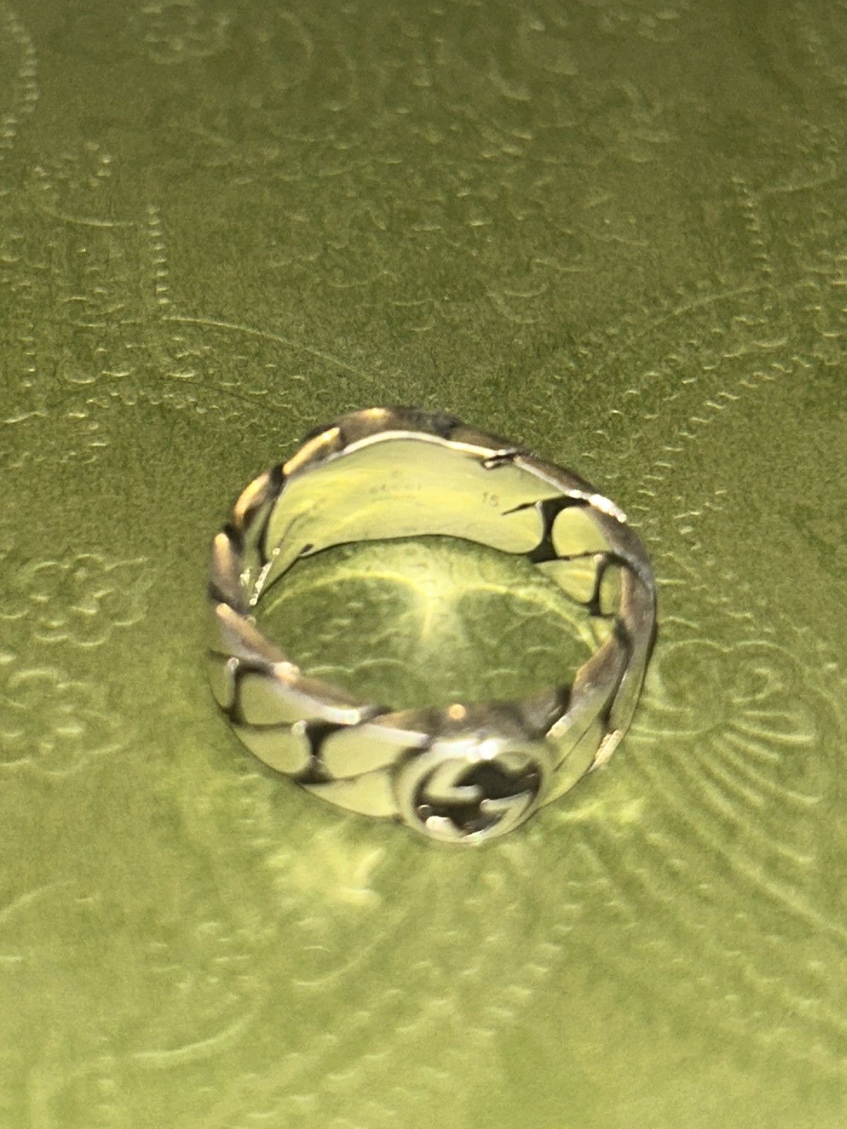 Gucci Gucci Sterling Silver Interlocking Ring Ag 925 678656 Size ONE SIZE - 5 Thumbnail