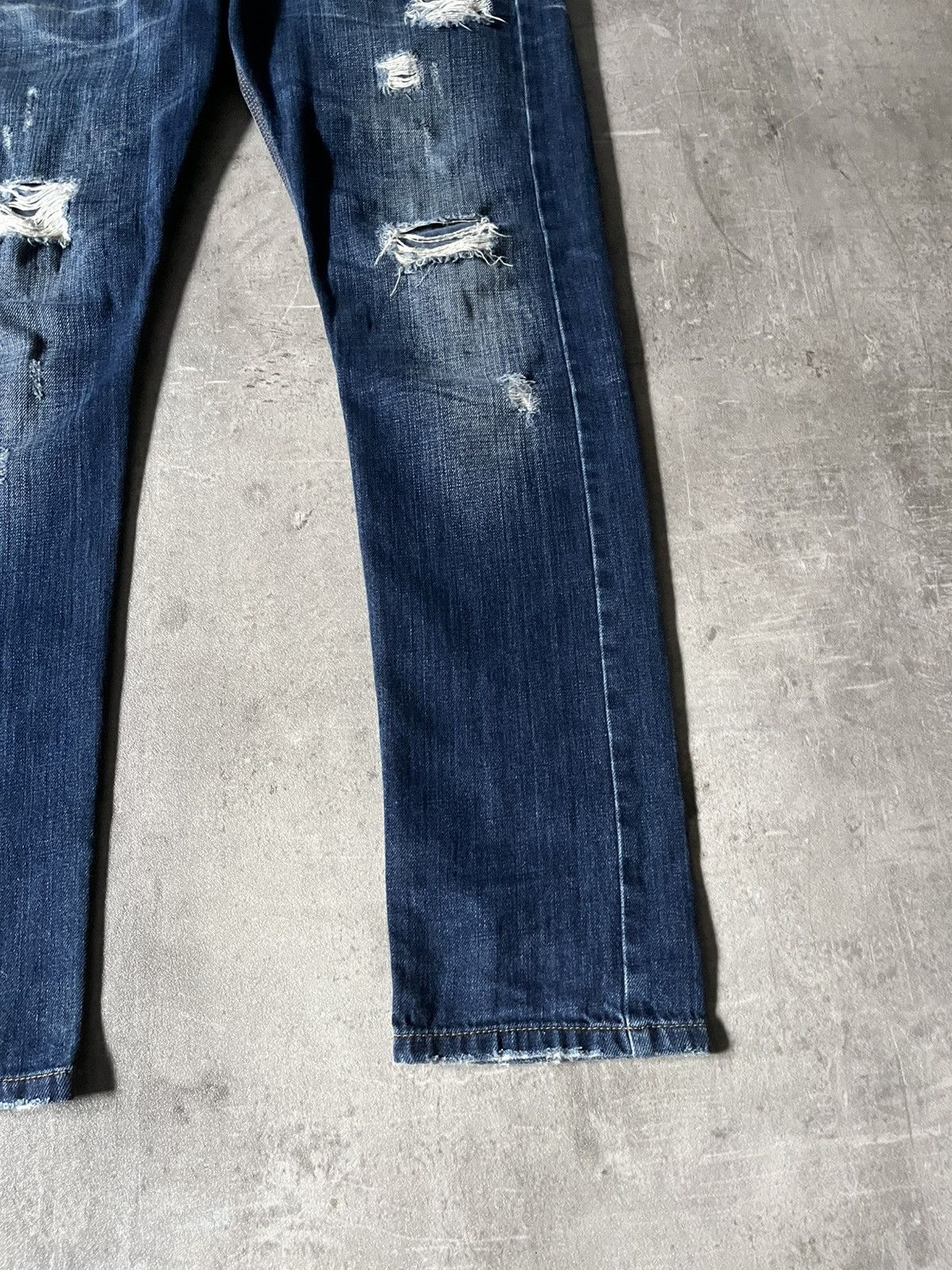 Raf Simons × Raf by Raf Simons Raf by Raf Simons distressed jeans very rare navy Size US 32 / EU 48 - 3 Thumbnail