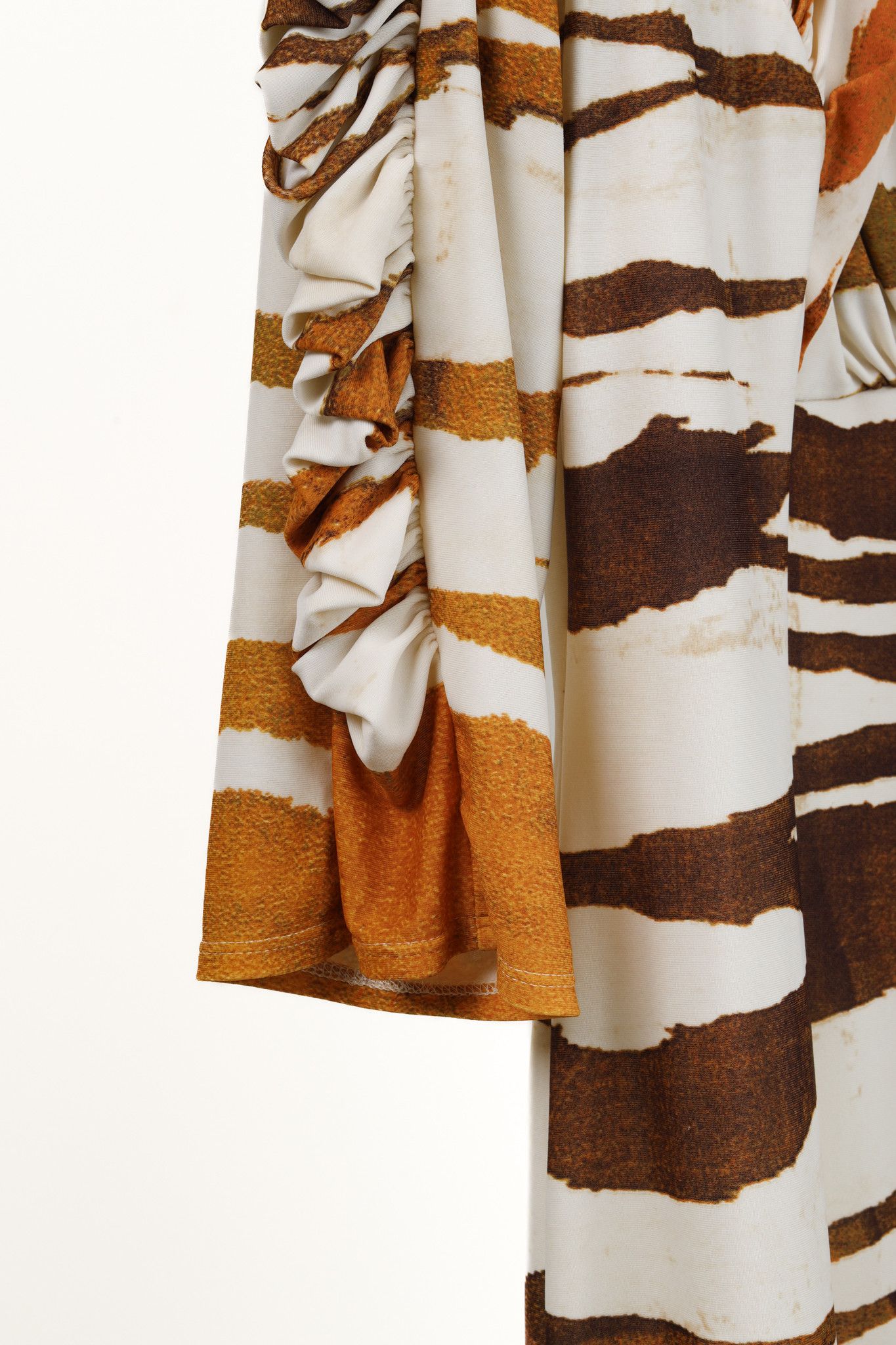 Roberto Cavalli Roberto Cavalli Brown Yellow Animal Print 40s Style Dress Size L / US 10 / IT 46 - 6 Thumbnail