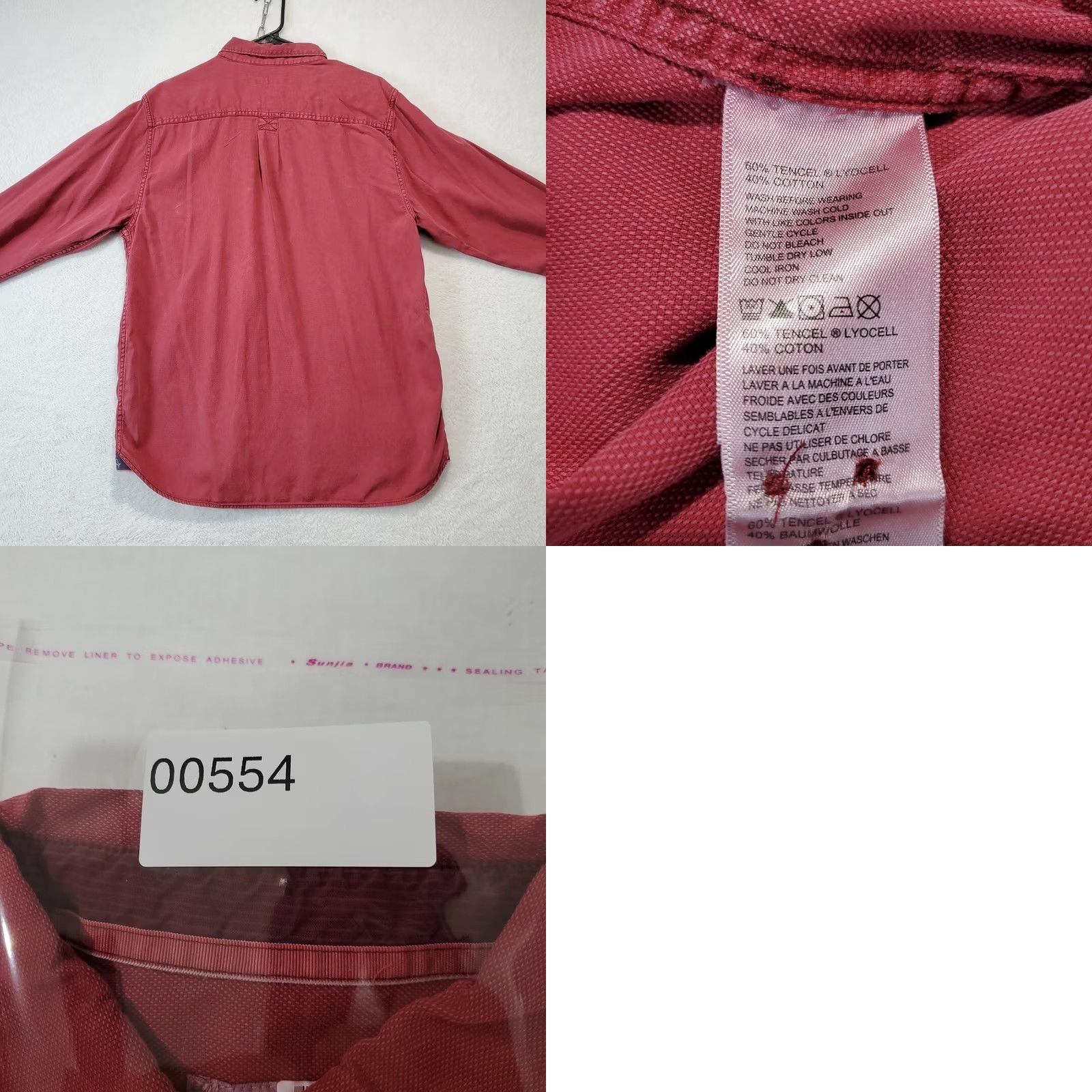 Tommy Bahama Tommy Bahama Shirt Red Long Sleeve Button-Up Solid All Seasons Pockets Casual Travel Adults M Size US M / EU 48-50 / 2 - 9 Thumbnail