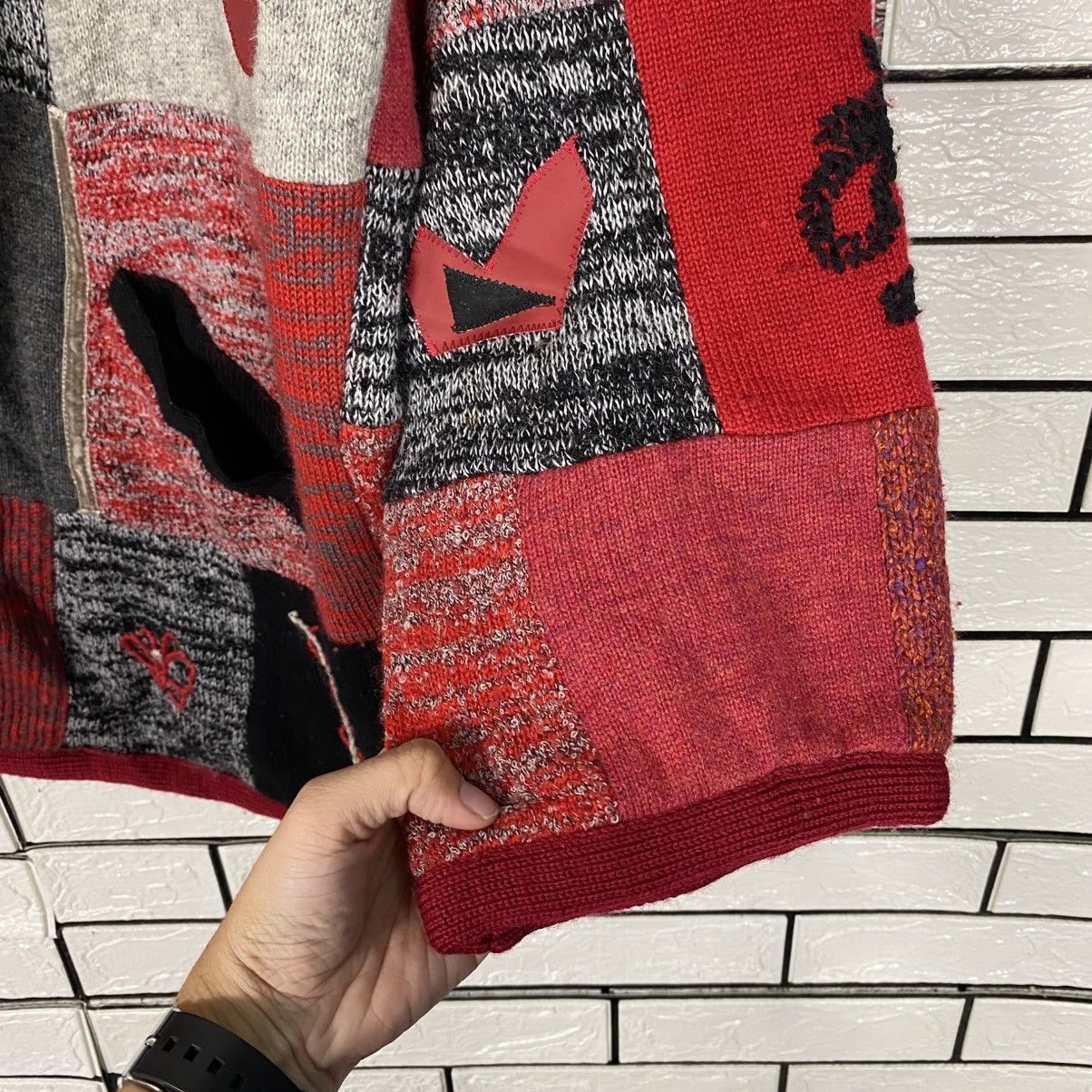 Japanese Brand Vintage Indigo Overcoat Jacket Patchwork Jacket Issey Miyake Size US M / EU 48-50 / 2 - 16 Thumbnail