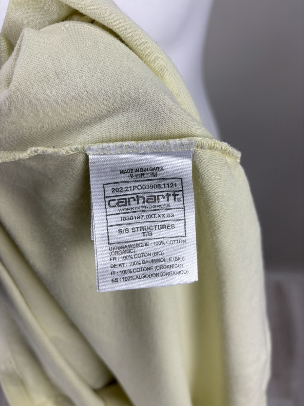 Carhartt Mens t shirt Carhartt Size M Color Yellow Size US M / EU 48-50 / 2 - 12 Thumbnail
