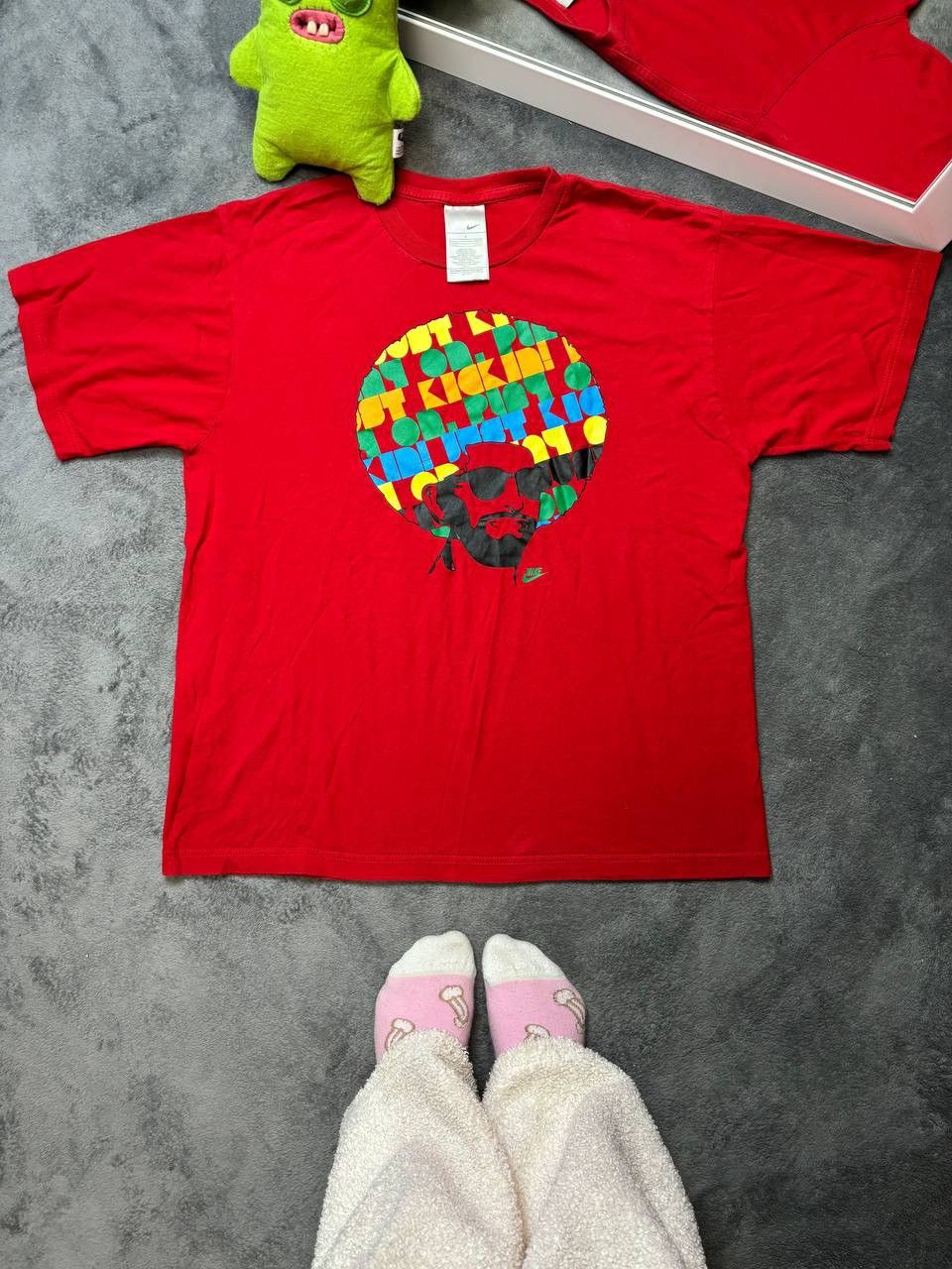 Japanese Brand × Nike × Vintage Vintage Nike T-shirt 90s Swoosh Rasta Tee Y2K Size US L / EU 52-54 / 3 - 1 Thumbnail