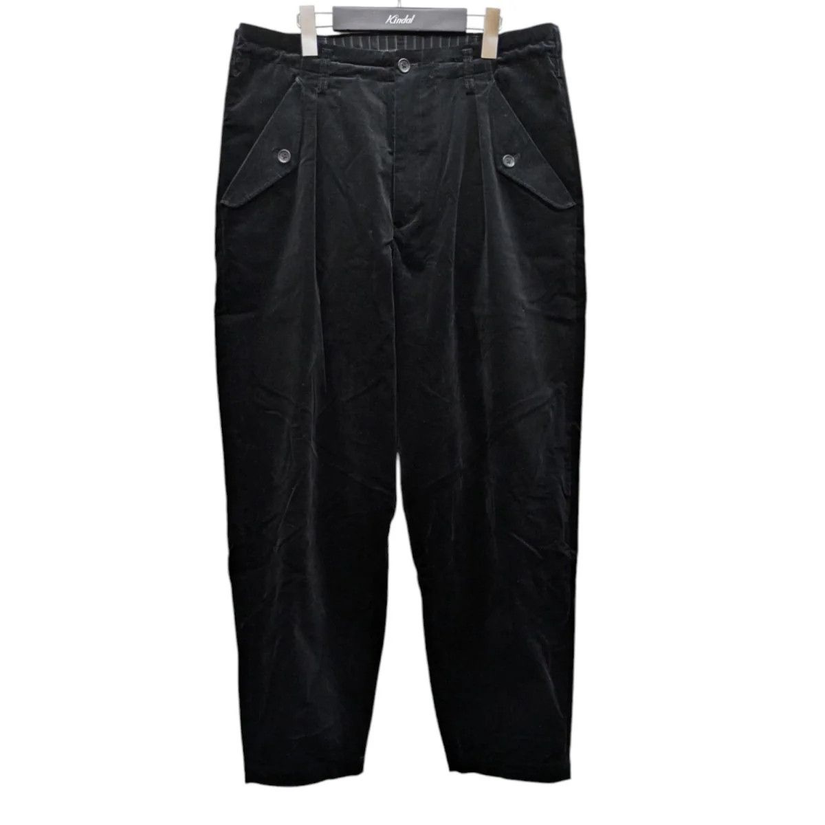 Yohji Yamamoto Yohji Yamamoto pour homme 24AW 50C VELVET TUCK PANTS Size US 35 - 1 Thumbnail