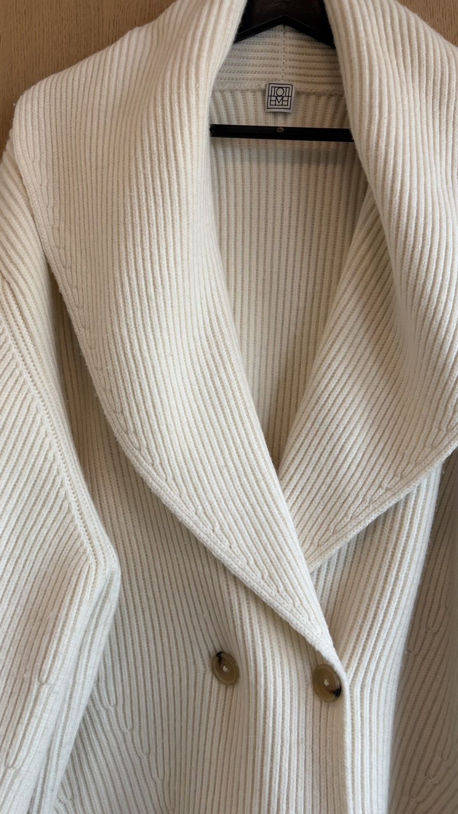 Toteme Cream wool cardigan Size S / US 4 / IT 40 - 3 Thumbnail