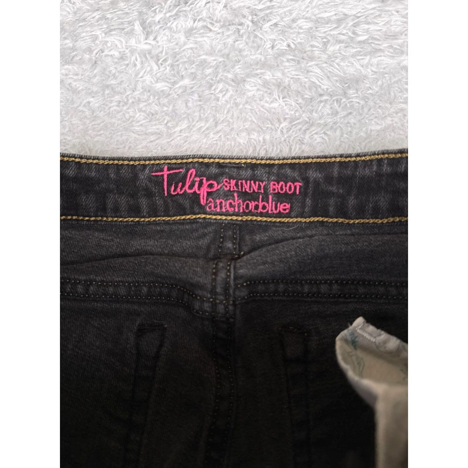 Anchor Blue VINTAGE Anchor Blue Jeans Junior 3 S Denim Tulip Skinny Bootcut Cotton Blend Low 25x30 Size 26" / US 2 / IT 38 - 6 Thumbnail
