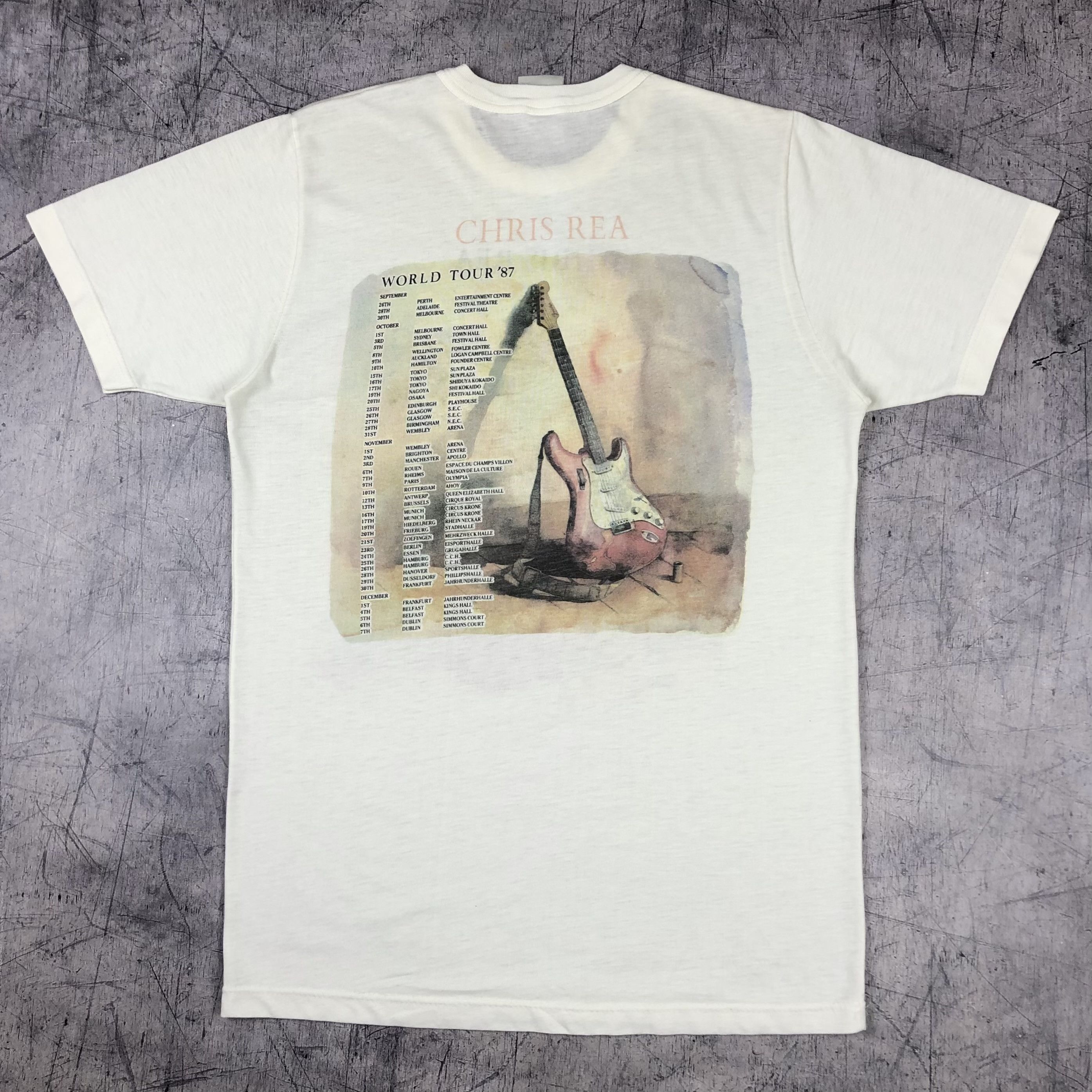 Band Tees 1987 Chris Rea World Tour Dancing & Strange Tee Size US S / EU 44-46 / 1 - 2 Thumbnail