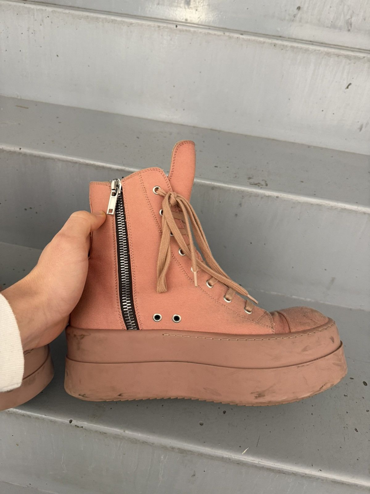 Rick Owens Drkshdw Rick Owens Drkshdw Double Bumper Ramones Size US 10 / EU 43 - 5 Thumbnail