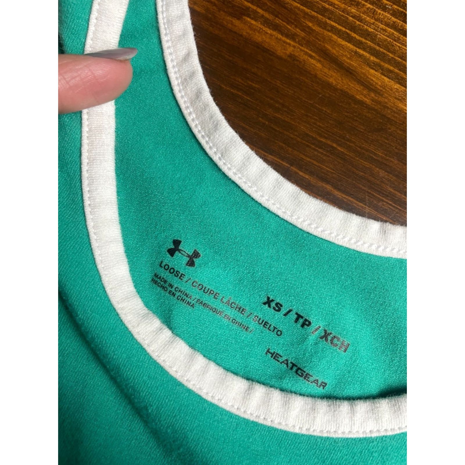 Under Armour Under Armour Shirt Women's XS Green Tank Sleeveless Racerback Scoop Neck Pullover Activewear Size XS / US 0-2 / IT 36-38 - 4 Thumbnail