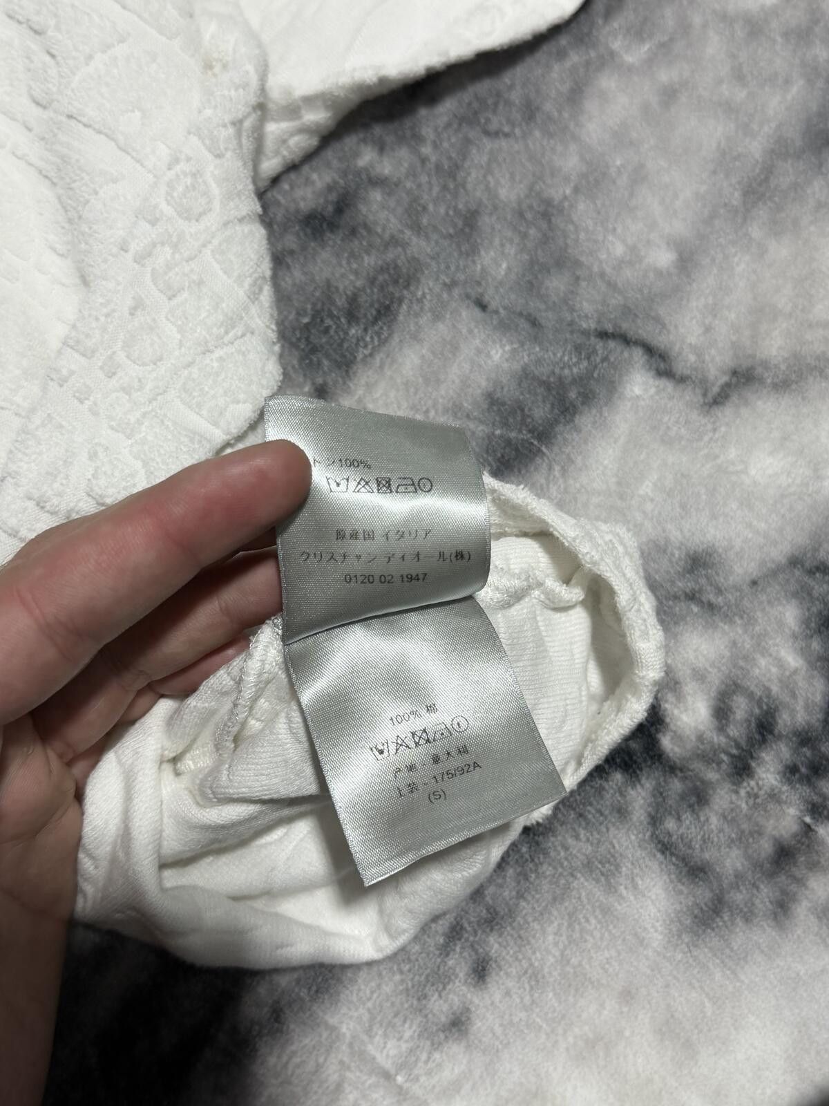 Christian Dior Monsieur Dior Terry Cloth ‘Towel’ Tee White - S Size US S / EU 44-46 / 1 - 6 Thumbnail
