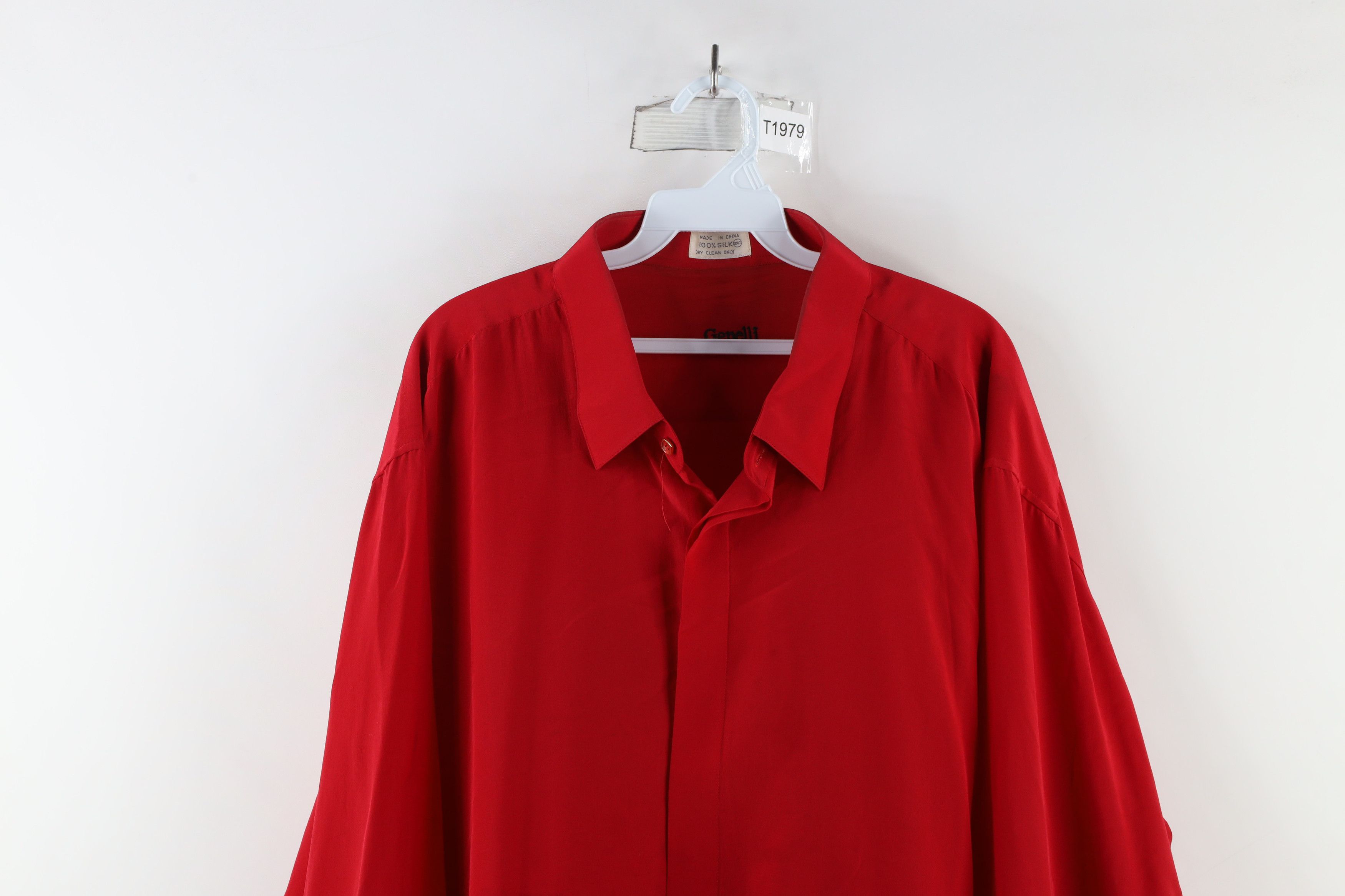 Gemelli × Vintage Vintage 90s Genelli Distressed Silk Collared Button Shirt Size US XXL / EU 58 / 5 - 2 Thumbnail