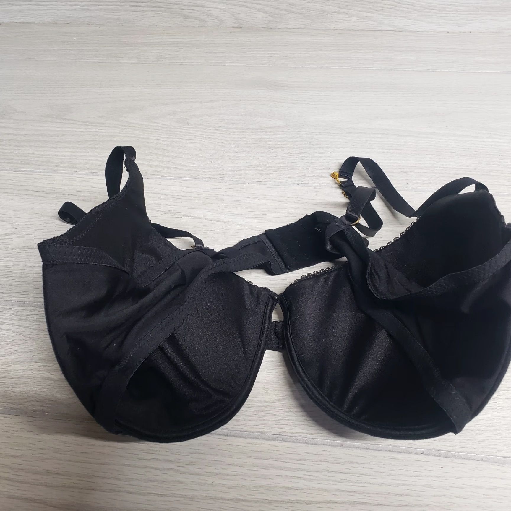 Vintage Chiara Vicci Full Coverage Black Underwire Plus Size Bra 44D Size ONE SIZE - 3 Thumbnail