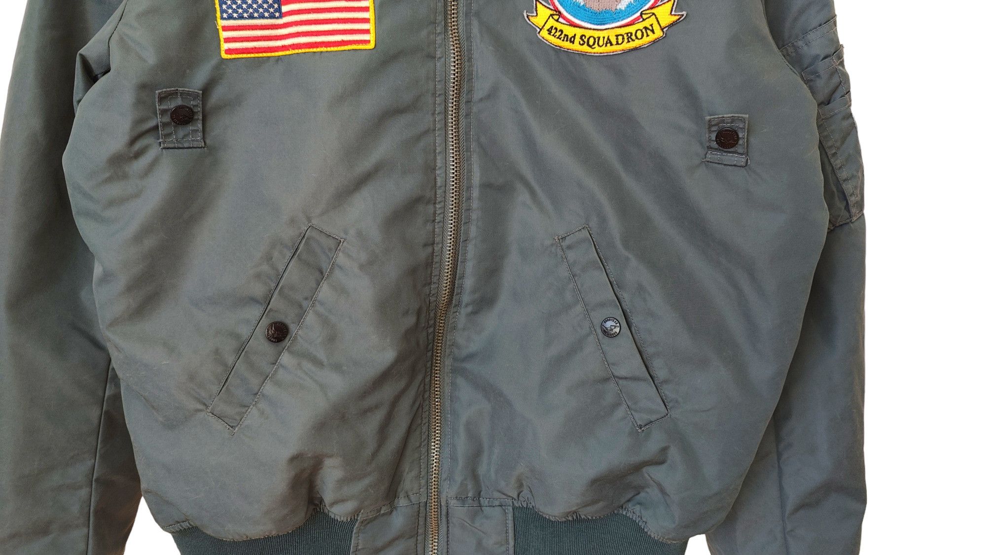 Vintage Goodyear USA Patch Aviator Military Bomber Jacket Size US L / EU 52-54 / 3 - 6 Thumbnail