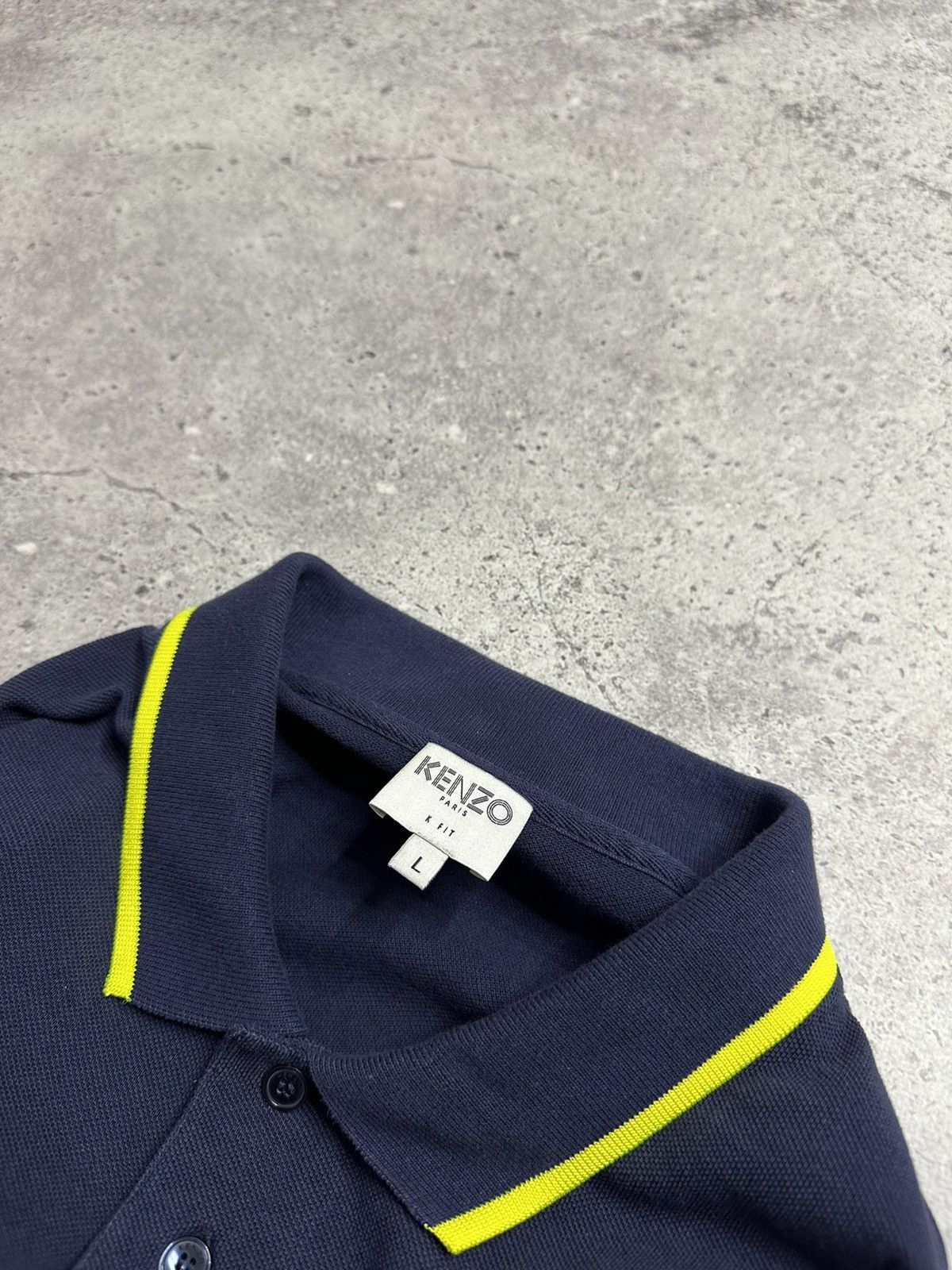 Kenzo Kenzo Paris Embroidered Tiger Logo Polo Shirt Navy Blue Size US L / EU 52-54 / 3 - 10 Thumbnail