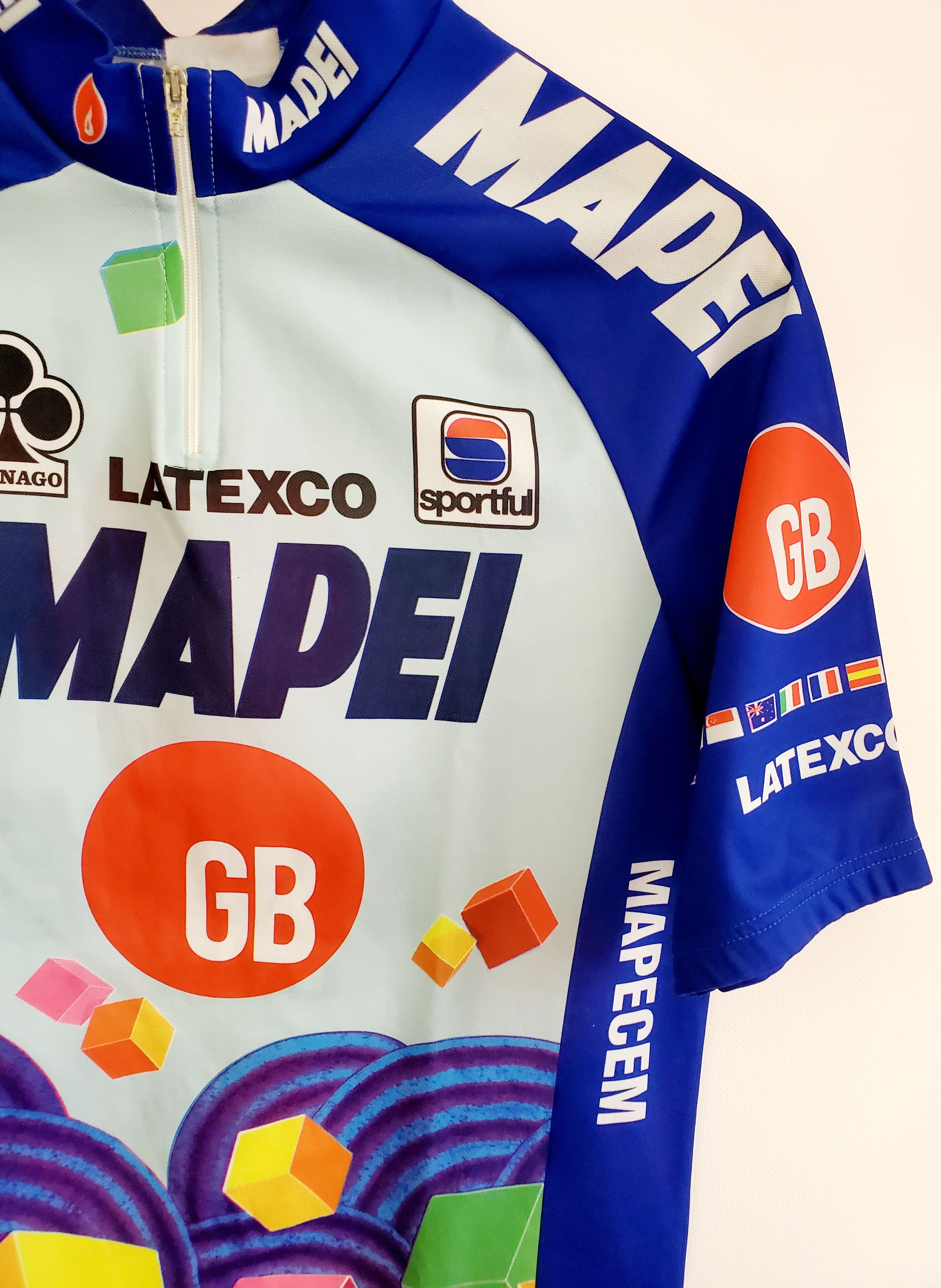 Vintage Vintage Sportfull Mapei Cycling Jersey GB Colnago Latexco L Size US L / EU 52-54 / 3 - 2 Thumbnail