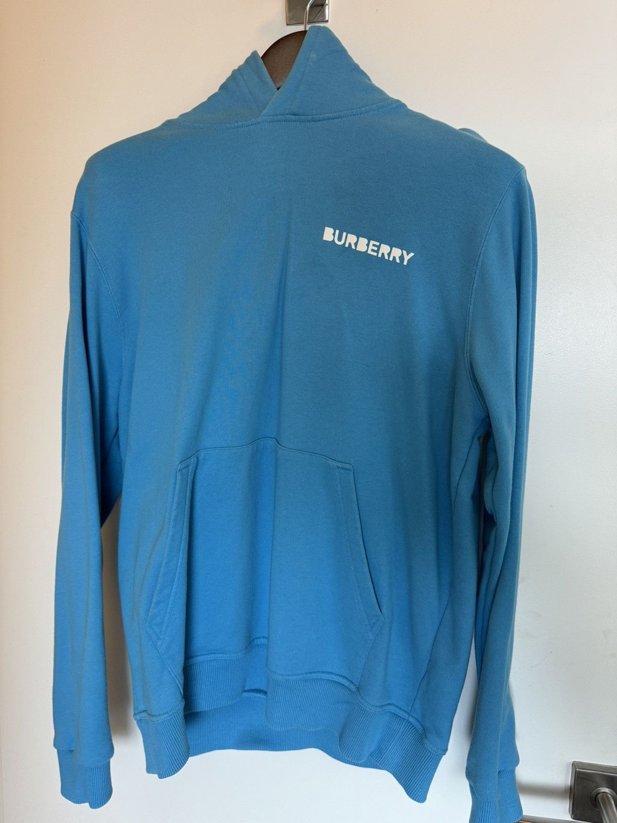 image of Burberry Blue Hoodie, Men's (Size Small)