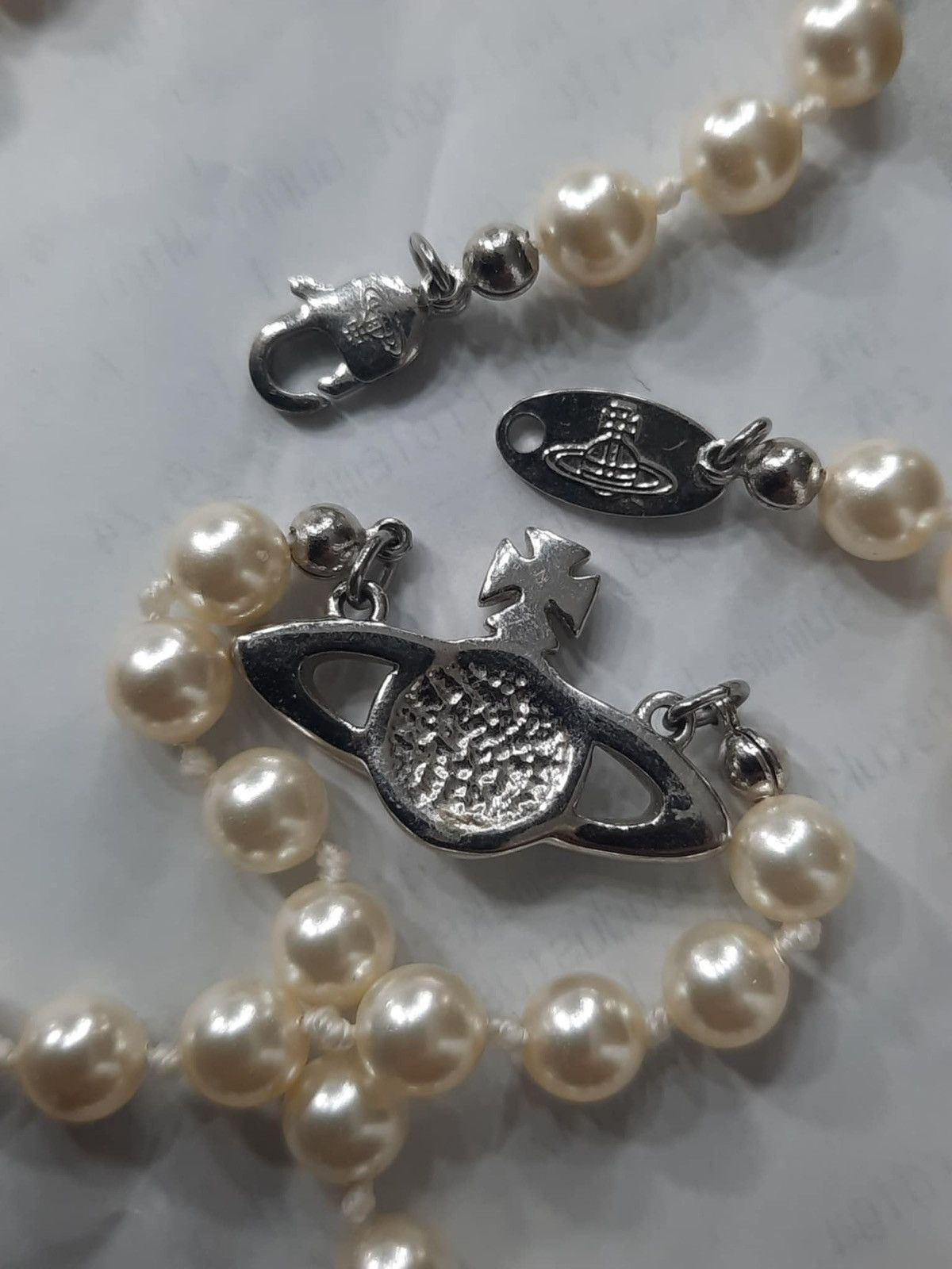 Vivienne Westwood Vivienne Westwood Pearl Mini Bas Relief Necklace Size ONE SIZE - 5 Thumbnail