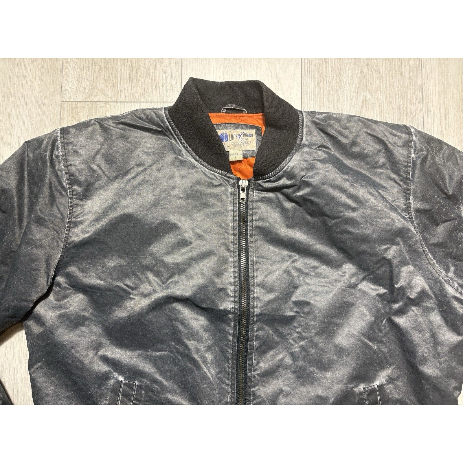 Lucky Brand Lucky Brand MA1 Flight Bomber Jacket Washed Military L Size US L / EU 52-54 / 3 - 8 Thumbnail