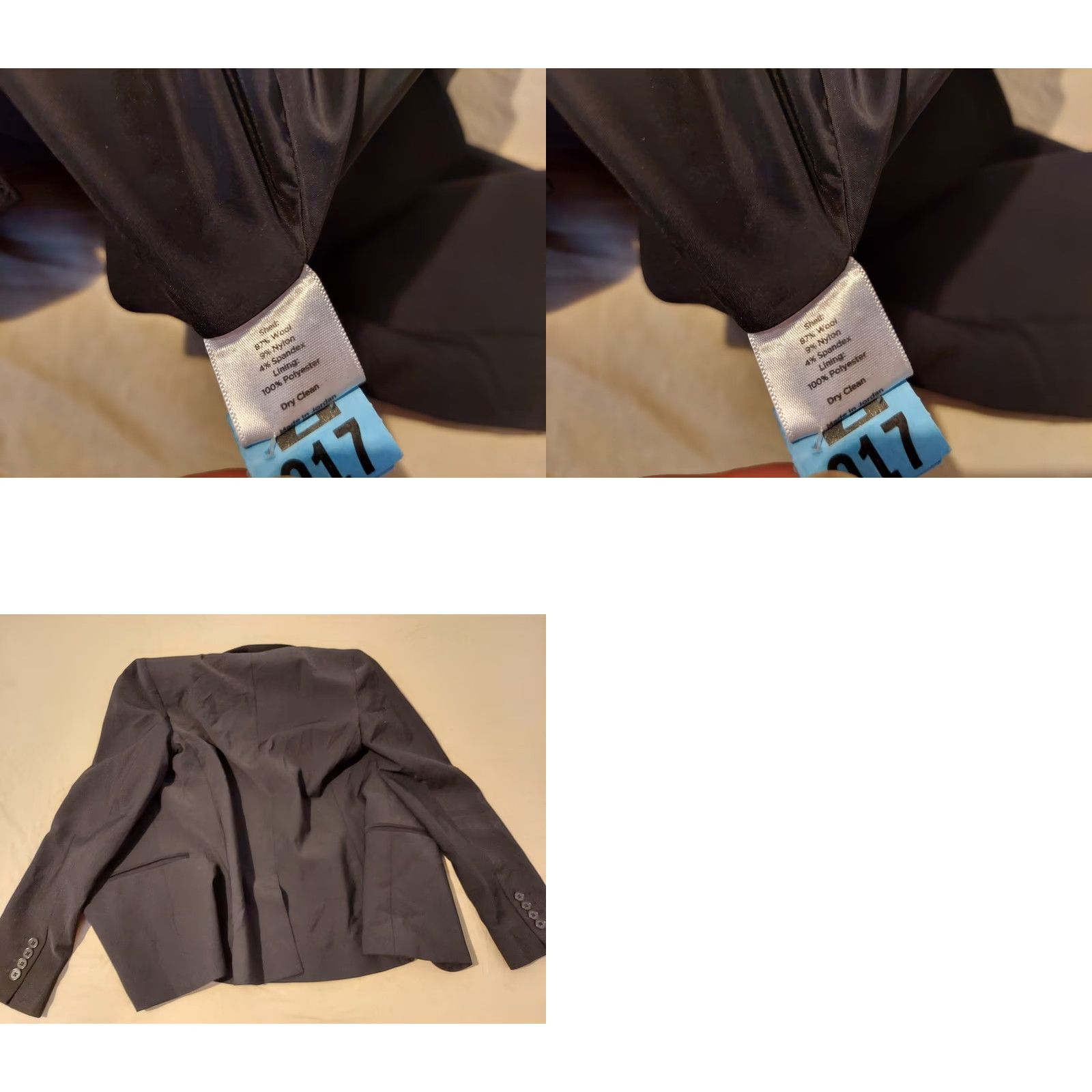 Talbots VINTAGE Womens Talbots Wool Jacket Blazer 4 Black Size S / US 4 / IT 40 - 8 Thumbnail