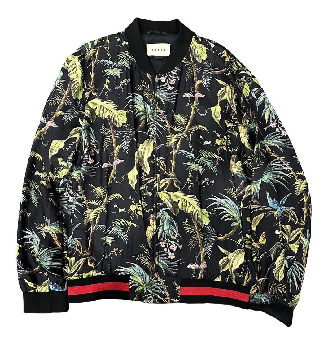 Gucci 🔥🔥4K RETAIL🔥🔥 GUCCI TROPICAL SILK BOMBER Size US L / EU 52-54 / 3 - 1 Thumbnail