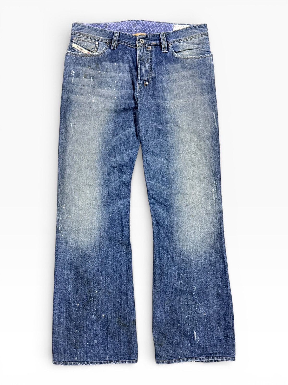 Diesel Authentic🔥Diesel Shazor Bell Bottom Wash Denim Size US 35 - 1 Thumbnail