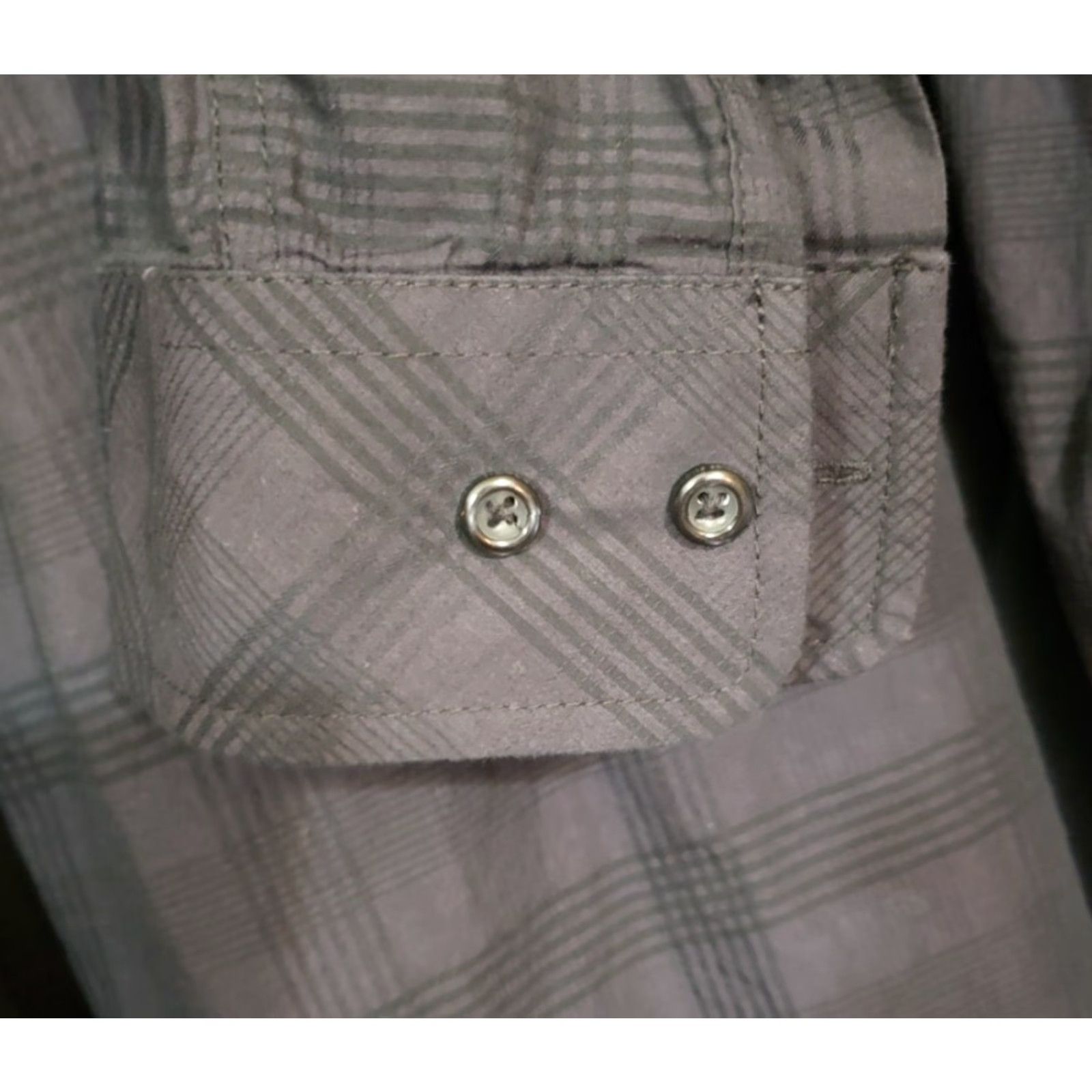 Vintage VINTAGE Blue Shirt Warm Soft Elongated Dark Checkered Fashionable Cotton XL Size US XL / EU 56 / 4 - 5 Thumbnail
