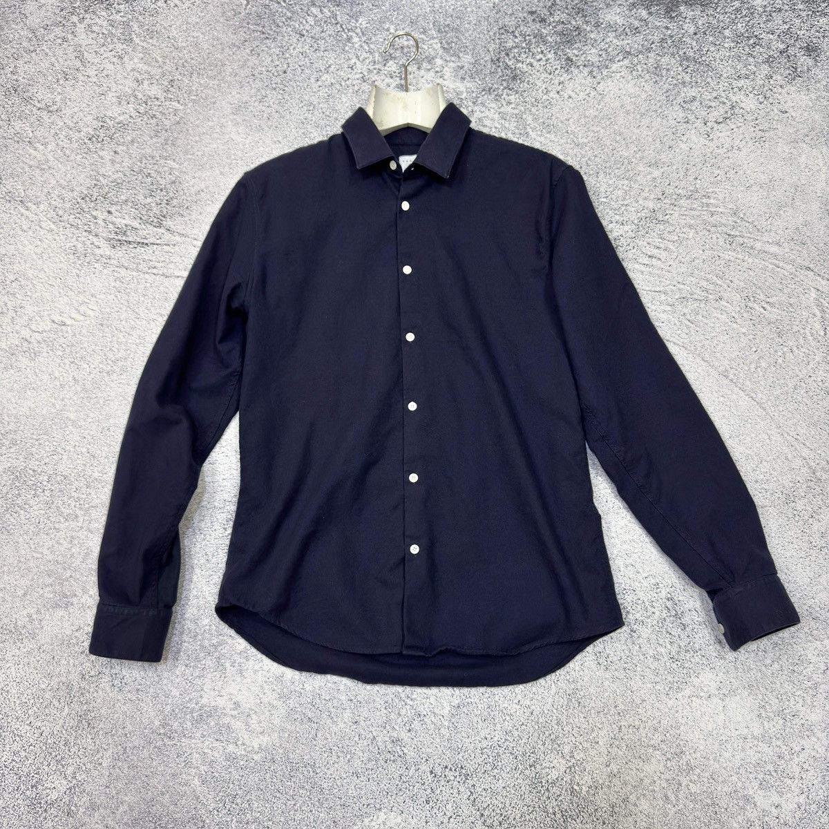 Sandro Sandro Paris Navy Blue Cotton Shirt L size Size US L / EU 52-54 / 3 - 1 Thumbnail