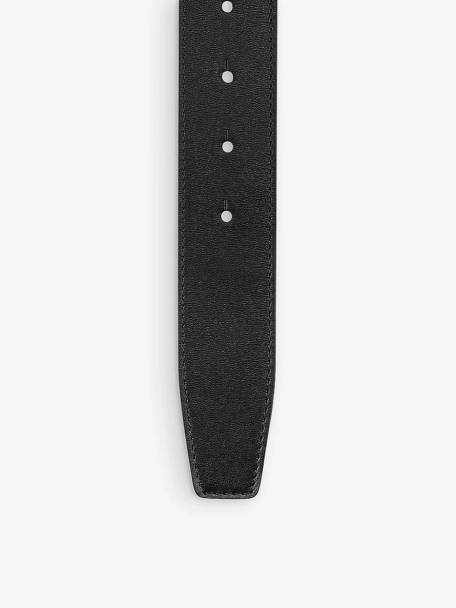 Calvin Klein o1s1wg110225 Size: OS/CL Logo Buckle Leather Belt in Black Size ONE SIZE - 4 Thumbnail