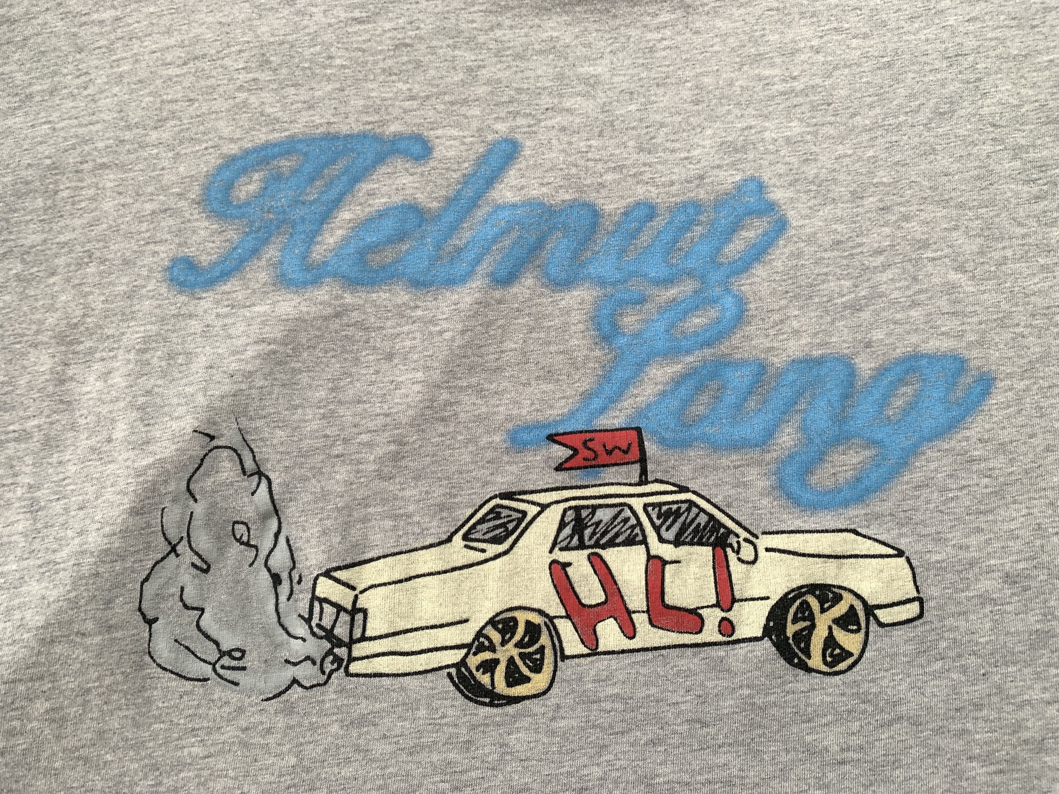 Helmut Lang Helmut Lang Graphic Car Print Grey T-Shirt “HL!” Size US XL / EU 56 / 4 - 5 Thumbnail