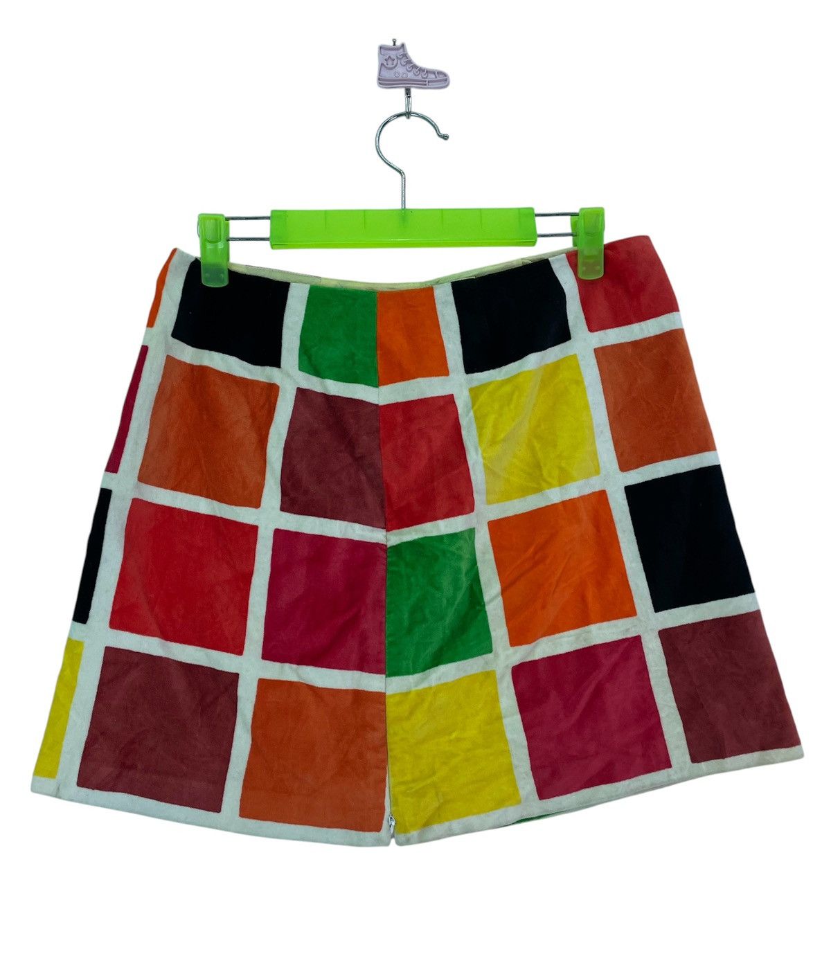 agnes b. Vtg 90s Agnes B colorway mini skirt light velvet Size 28" / US 6 / IT 42 - 1 Thumbnail