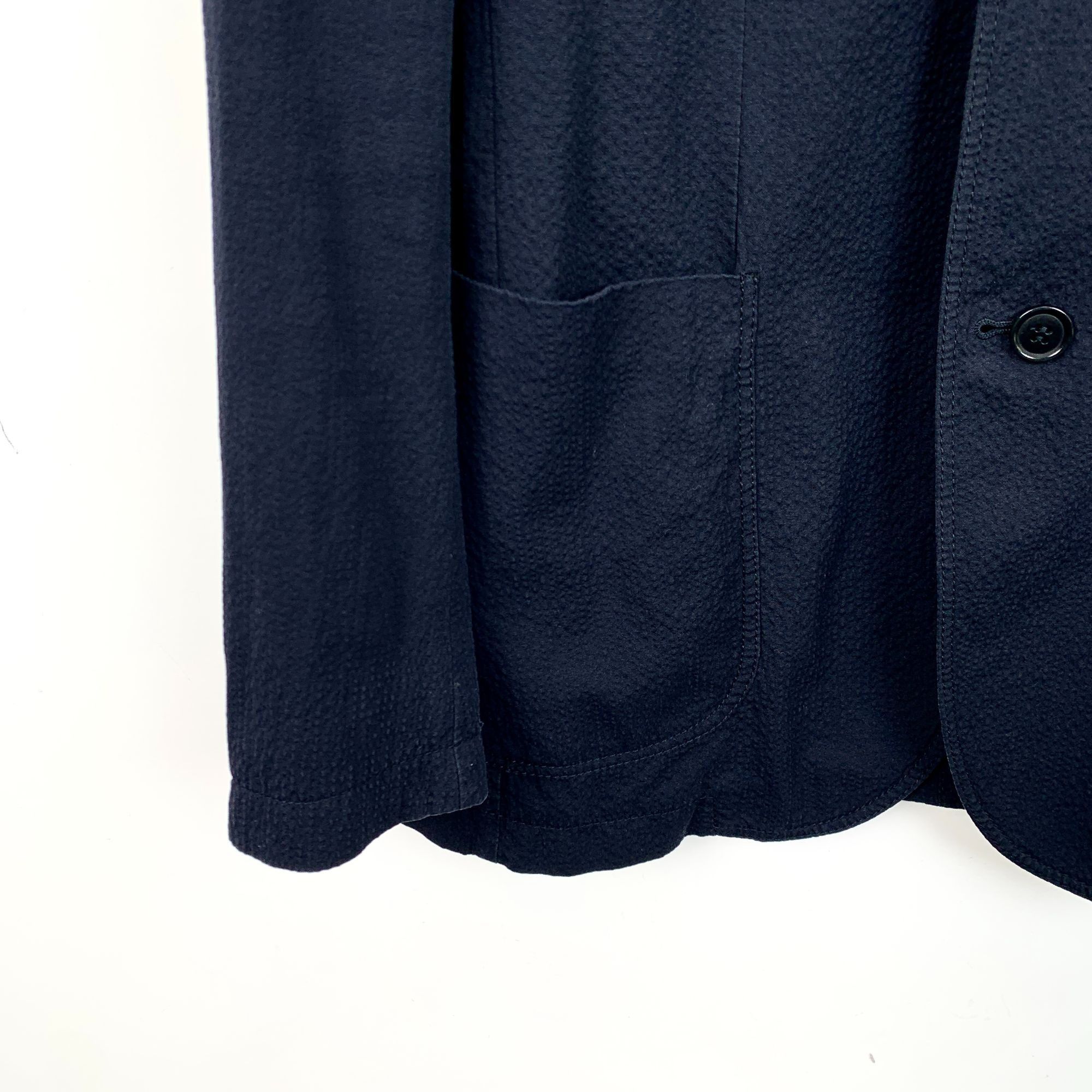 Ermenegildo Zegna Ermenegildo Zegna Mens Dark Blue Cotton Blend Suit Jacket Si Size US M / EU 48-50 / 2 - 6 Thumbnail