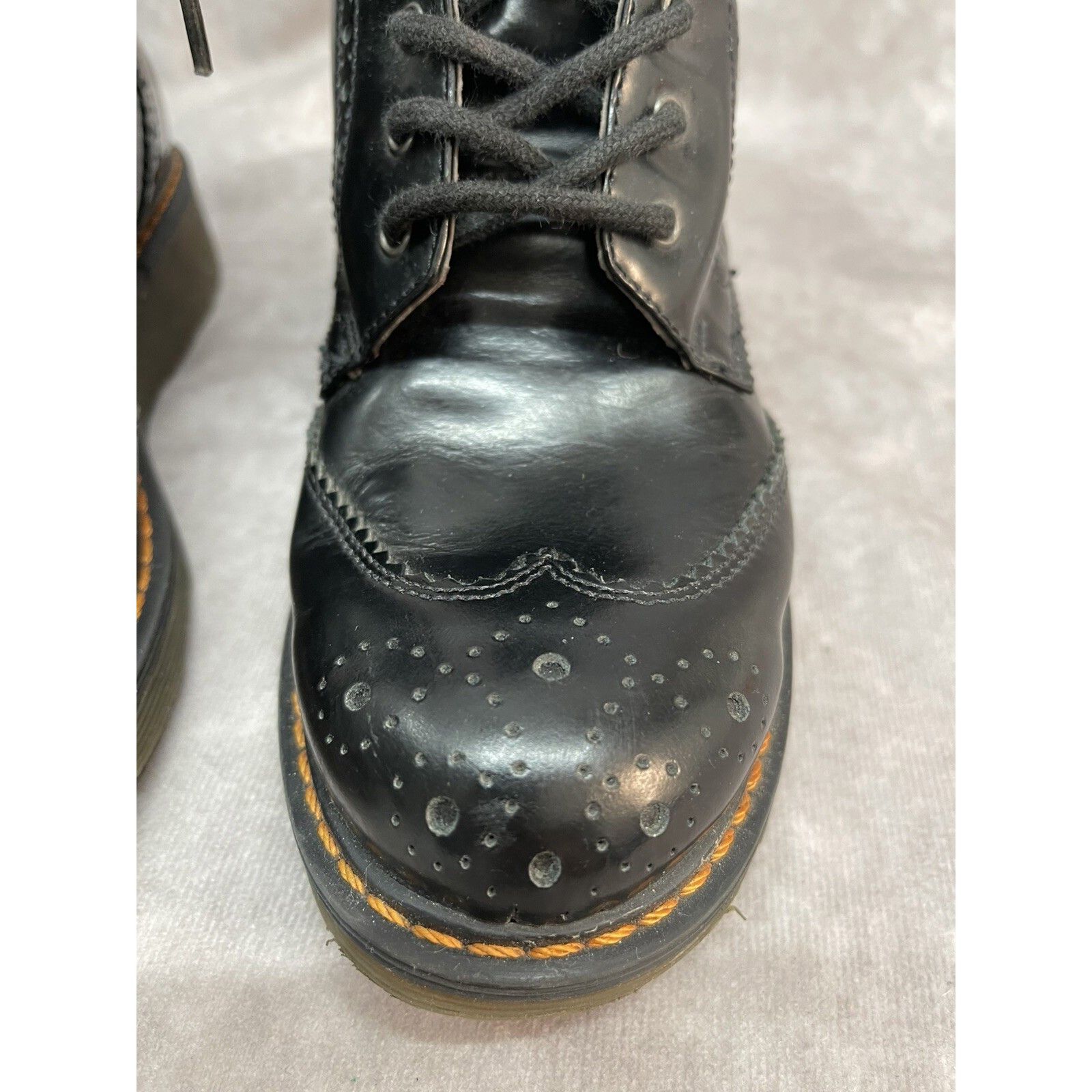 Barneys New York Barneys New York Woman’s Brogue Combat Boots Lace Side Zip M Size US 5 / IT 35 - 6 Thumbnail