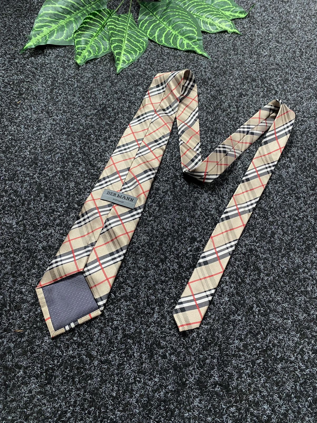 Vintage VINTAGE DER MANN TIE Burburry style Size ONE SIZE - 2 Thumbnail