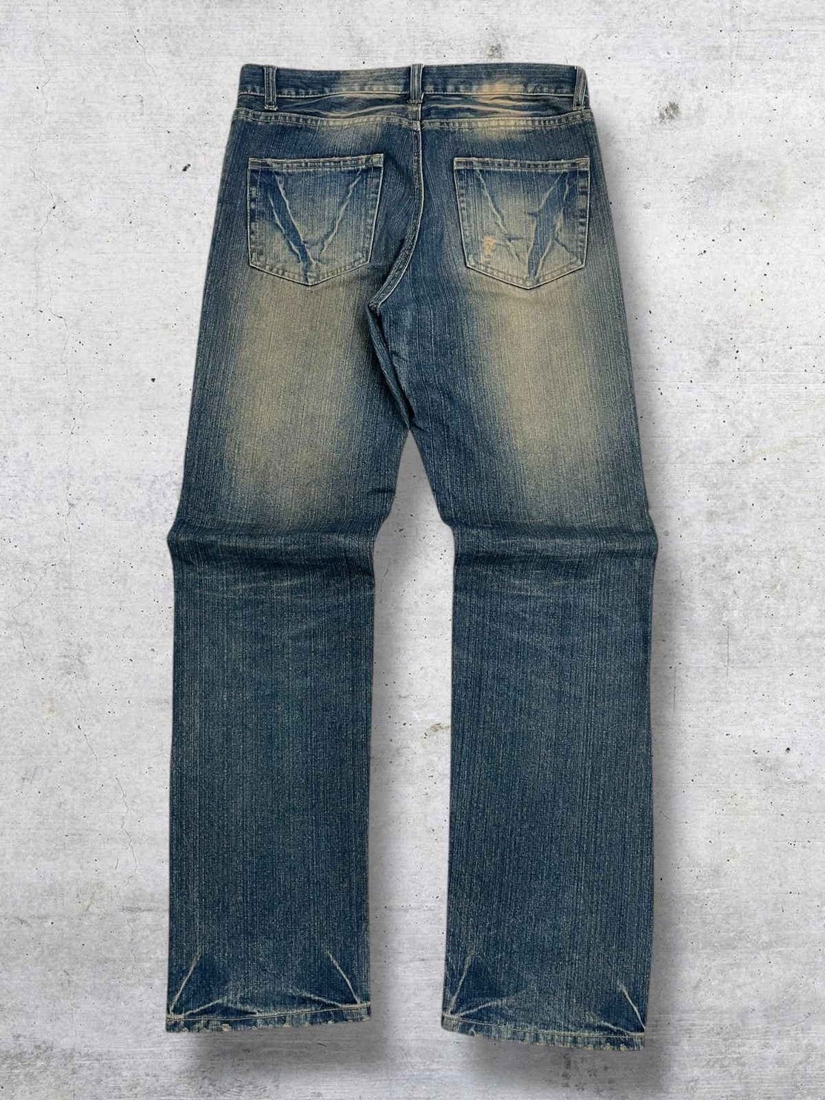 Japanese Brand VINTAGE JAPAN DESIGNER NYLAUS MUDWASH RIPPED DISTRESS DENIM Size US 32 / EU 48 - 8 Thumbnail