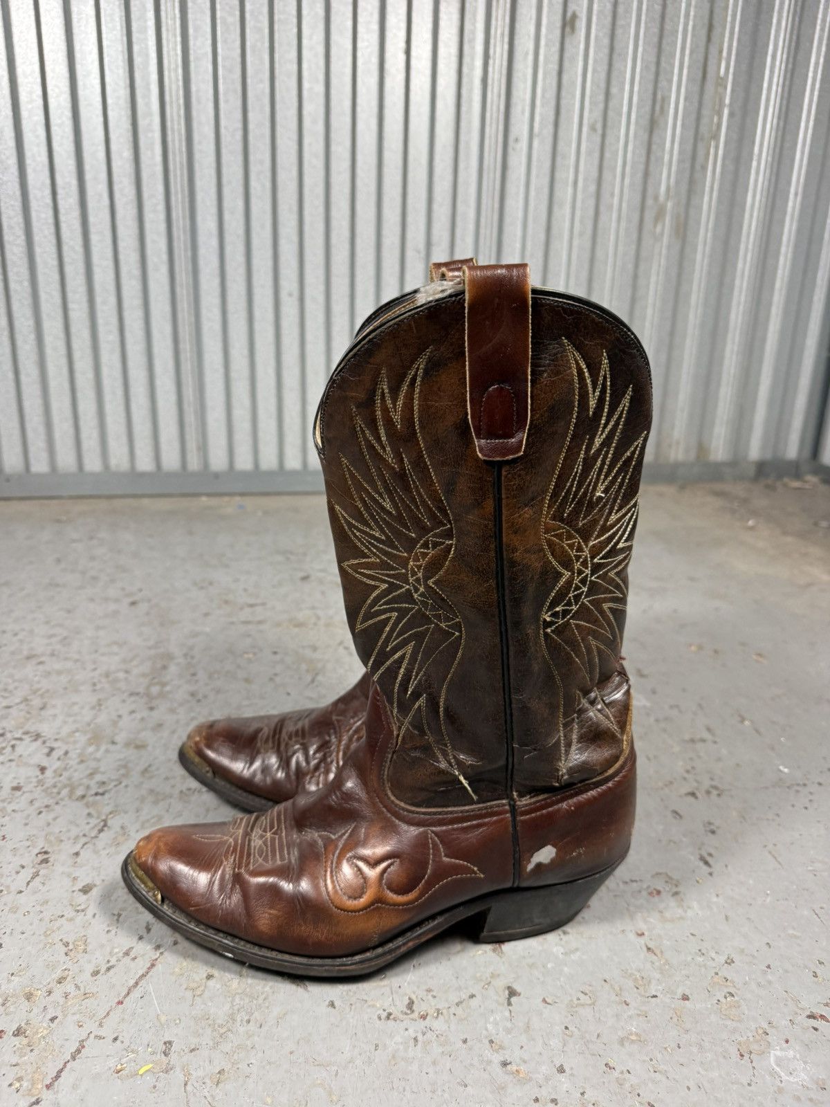 Boulet 80s Vintage Boulet Boots Canada Cowhide Cowboy Bootd Size US 9.5 / EU 42-43 - 15 Thumbnail