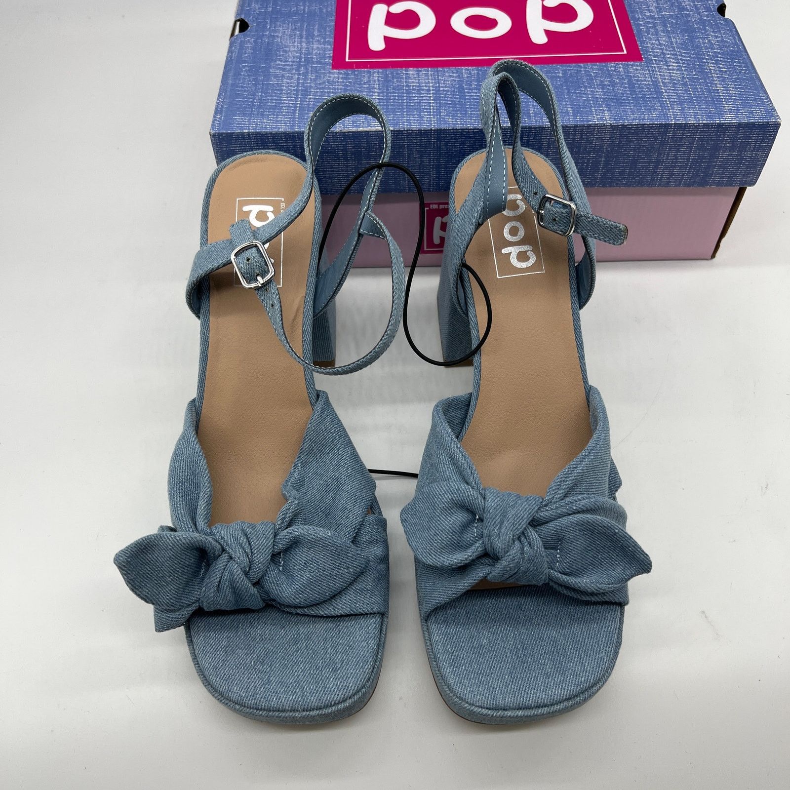 Other Pop Womens Giving Heeled Sandals Chambray Blue Size US 11 / IT 41 - 3 Thumbnail