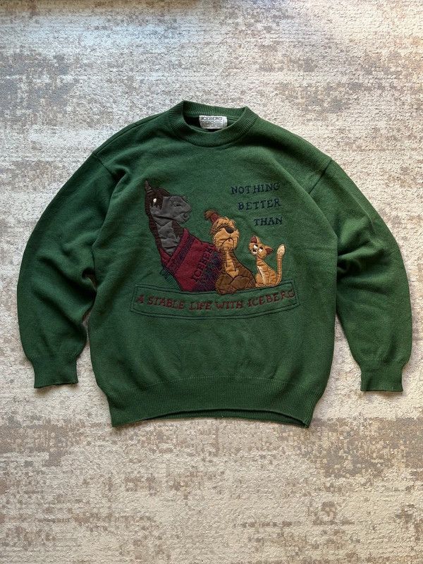 トップス 90s ICEBERG FELIX SWEATER Iceberg Vintage Sweater Felix the Cat Glimar Casual Comic