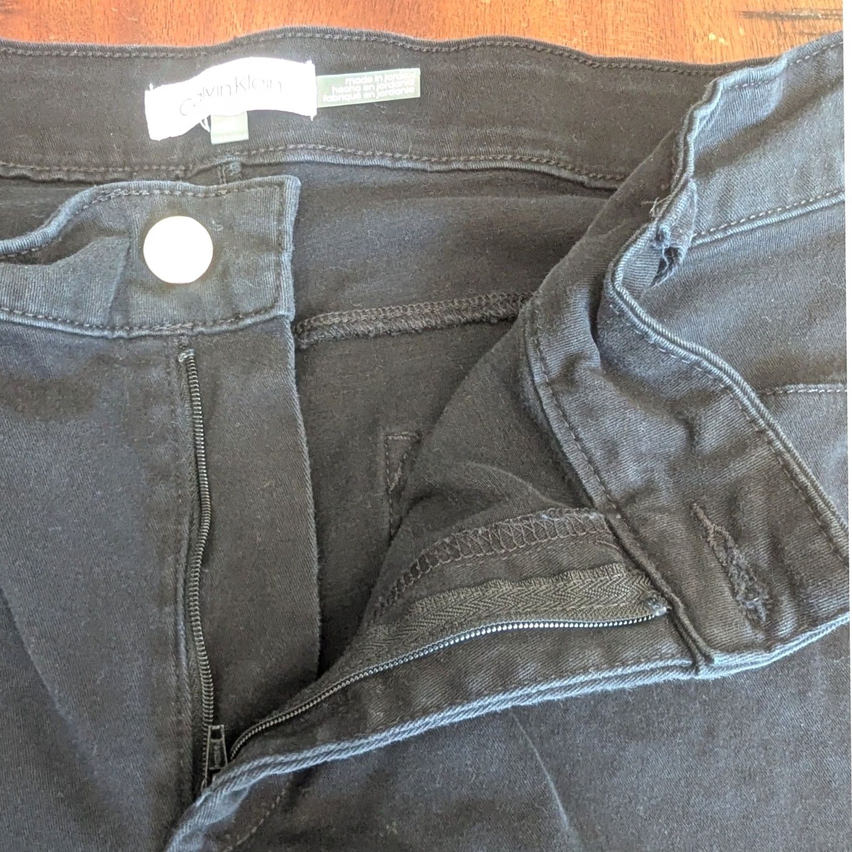 Calvin Klein Calvin Klein Womens Black Skinny Ankle Pants Sz 14 Stretch Slim Fit Size 36" / US 14 / IT 50 - 5 Thumbnail