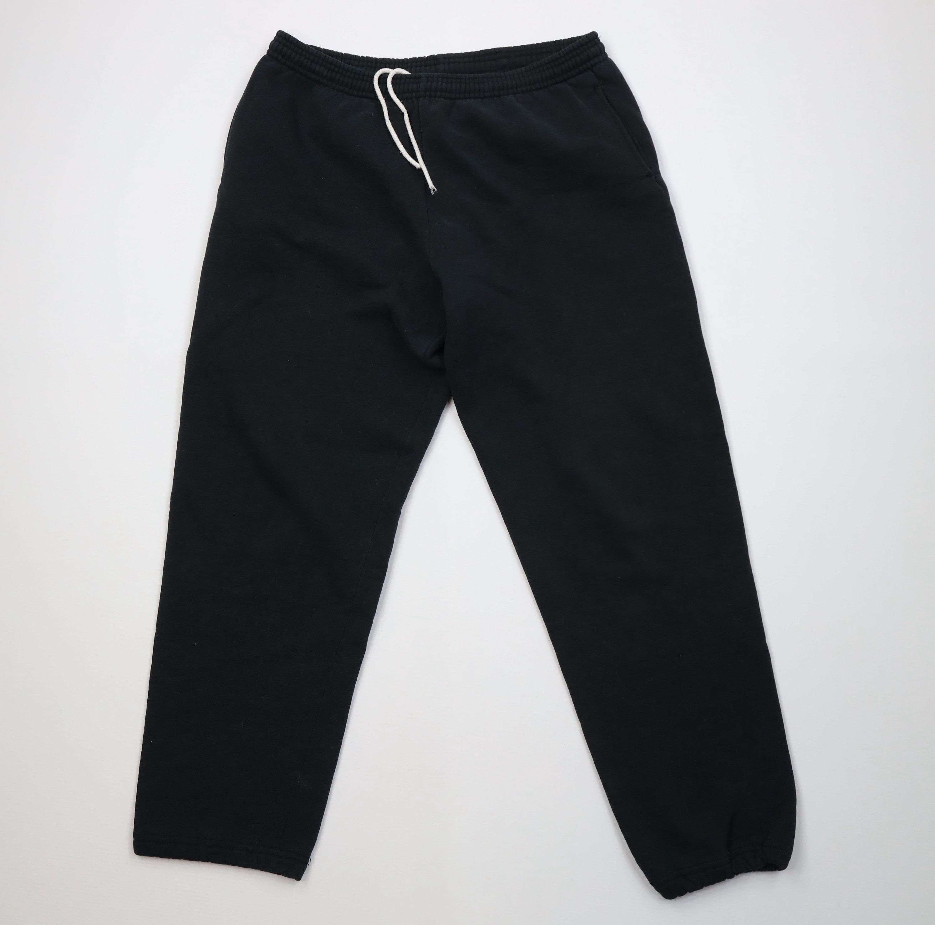 Vintage Vintage 90s Streetwear Blank Sweatpants Joggers Black USA Size US 36 / EU 52 - 1 Thumbnail