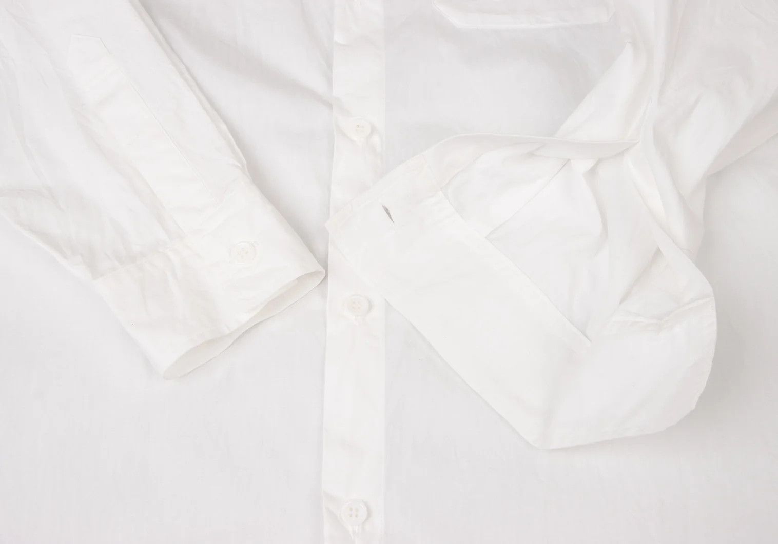 Yohji Yamamoto Cotton Back Logo Print Shirt in White and Blue Size US M / EU 48-50 / 2 - 9 Thumbnail