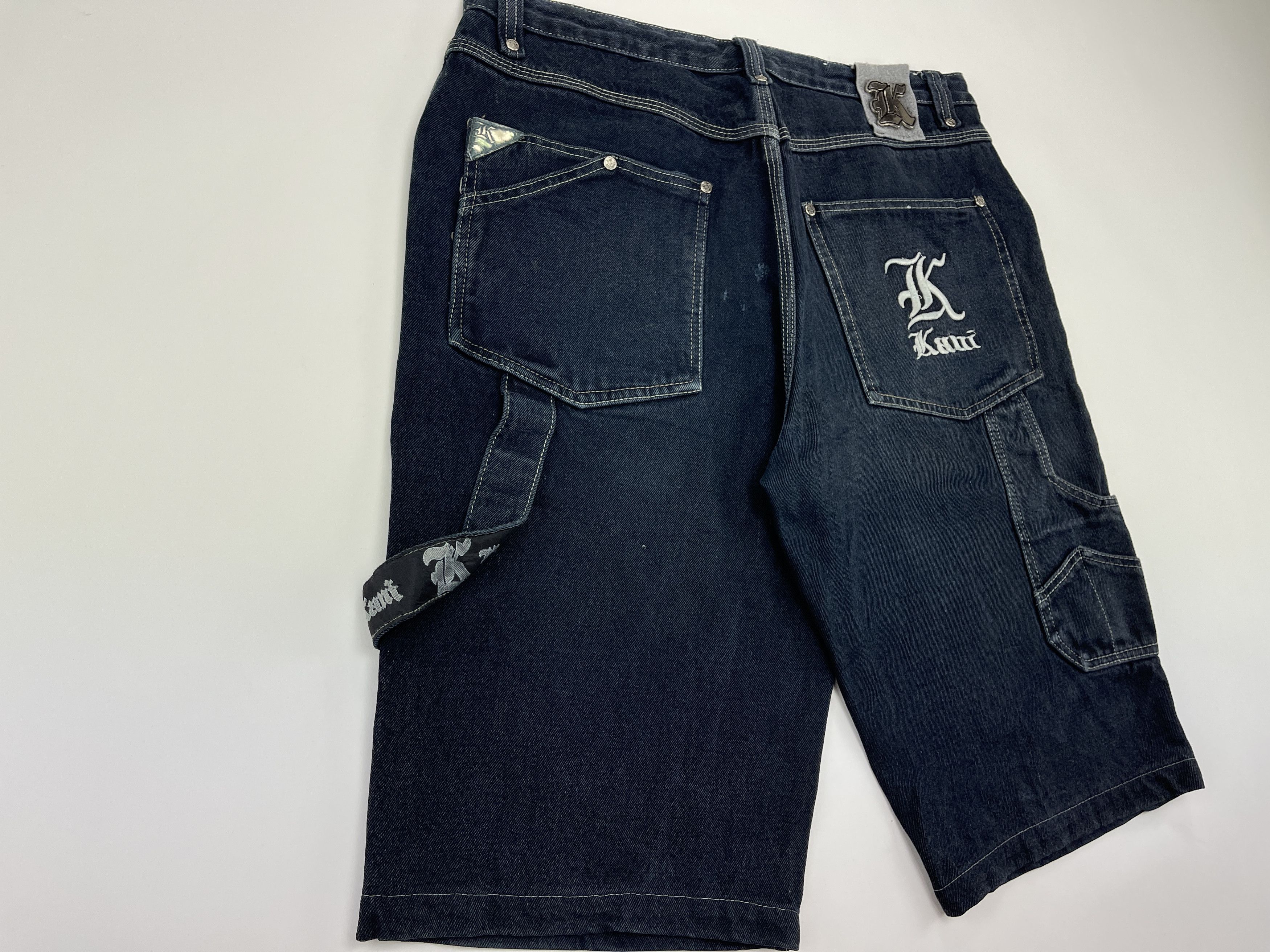 Karl Kani KARL KANI shorts, vintage hip hop baggy jeans, 90s size W 36 Size US 36 / EU 52 - 2 Thumbnail
