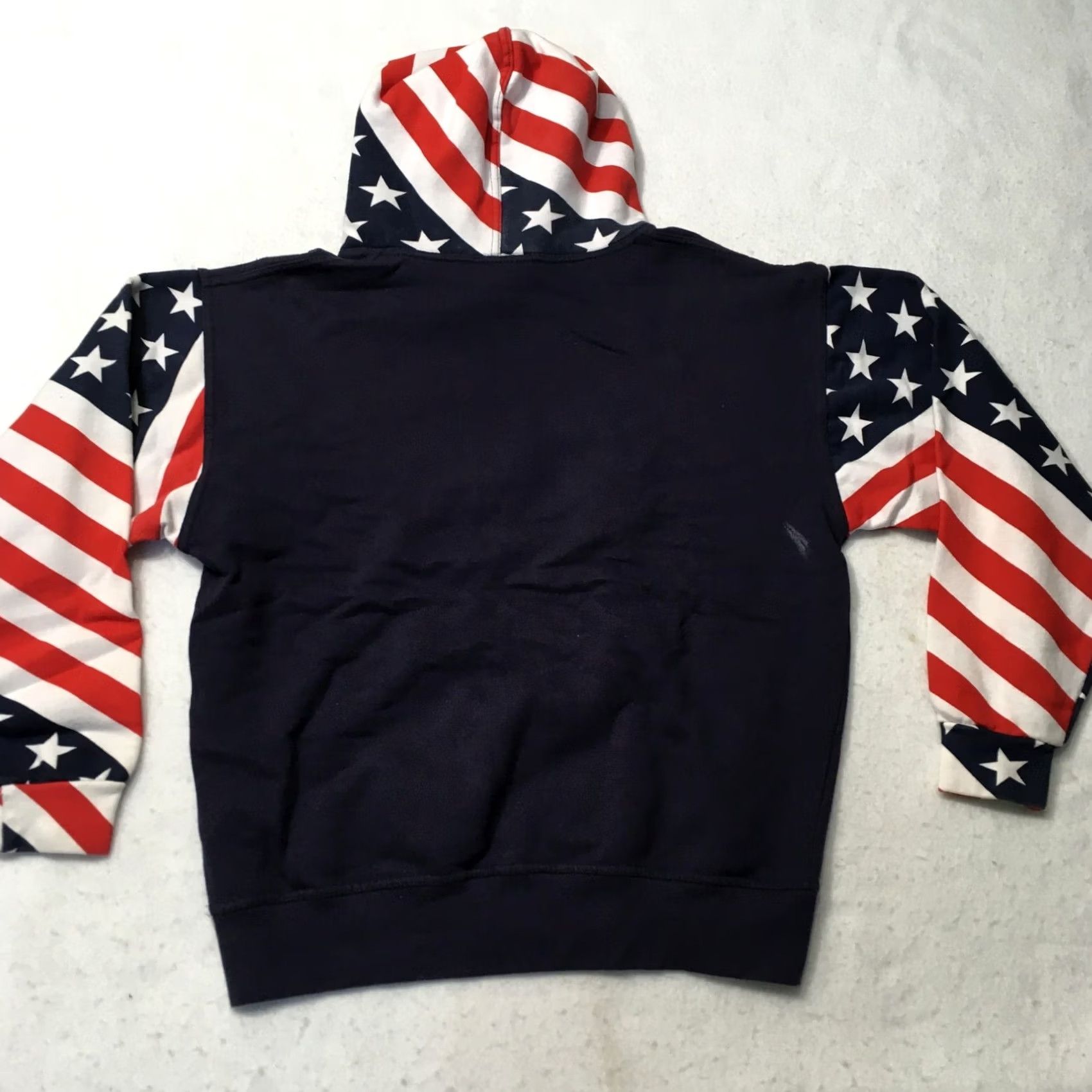 Vintage jon lauren American Flag 4th Of July Hoodie sweatshirt Stars And Stripes Adult Medium Mens Size US M / EU 48-50 / 2 - 7 Thumbnail